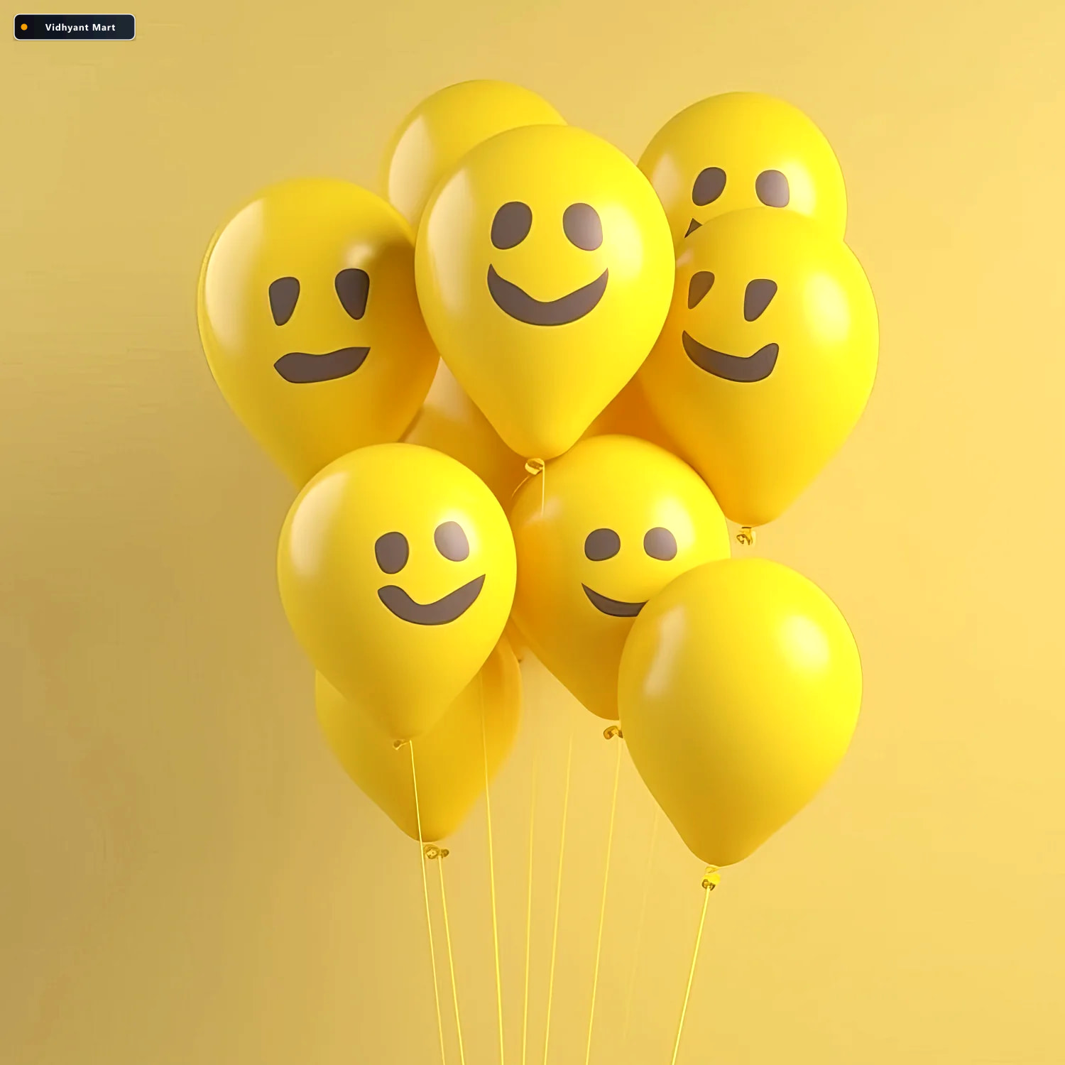 Vidhyant Mart Smiley Balloons 20 Pcs Latex For Birthday Parties 4