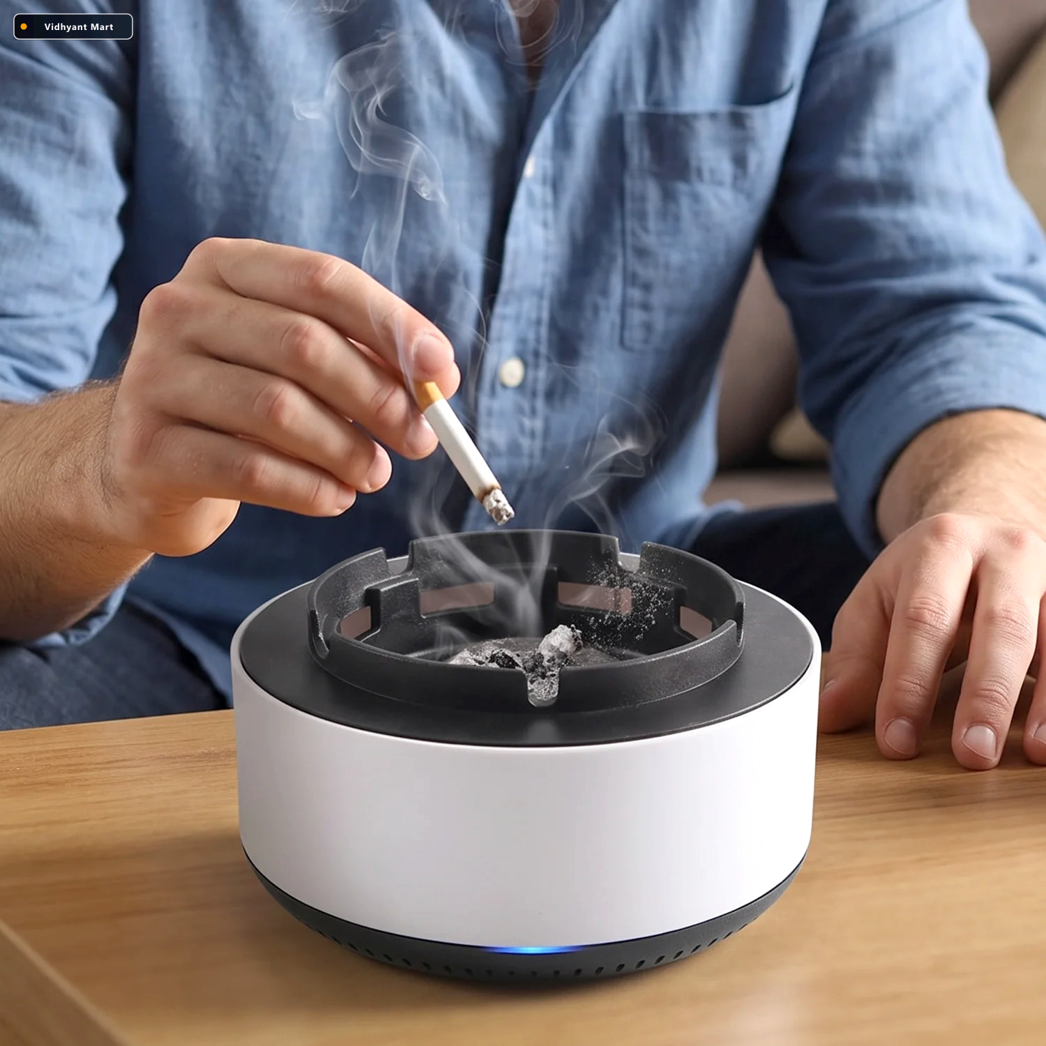 Vidhyant Mart Smokeless Ashtray With Air Purifier And Push Down 3