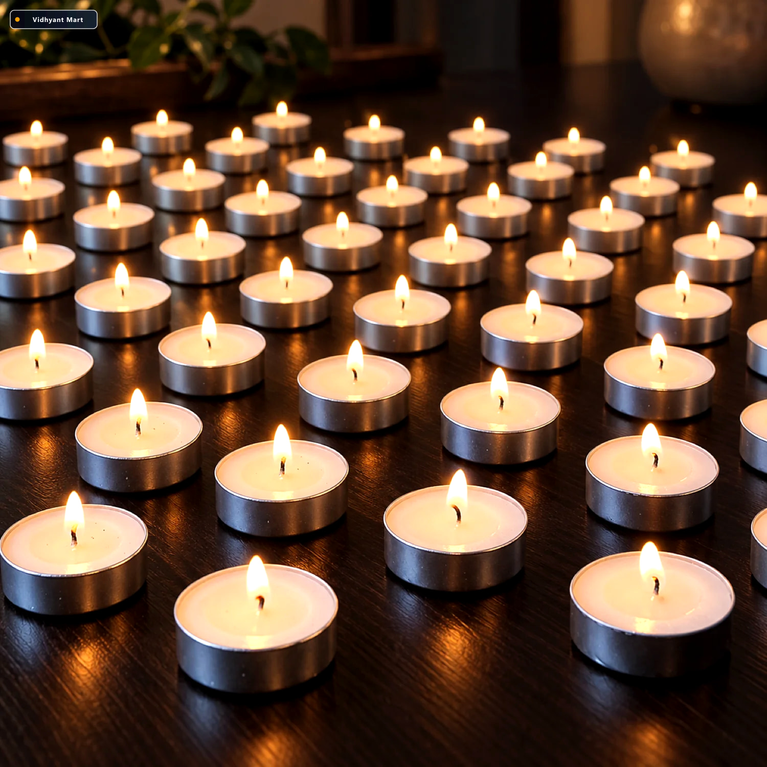 Vidhyant Mart Smokeless Tealight Candles 50 Pcs Set For Diwali I 1