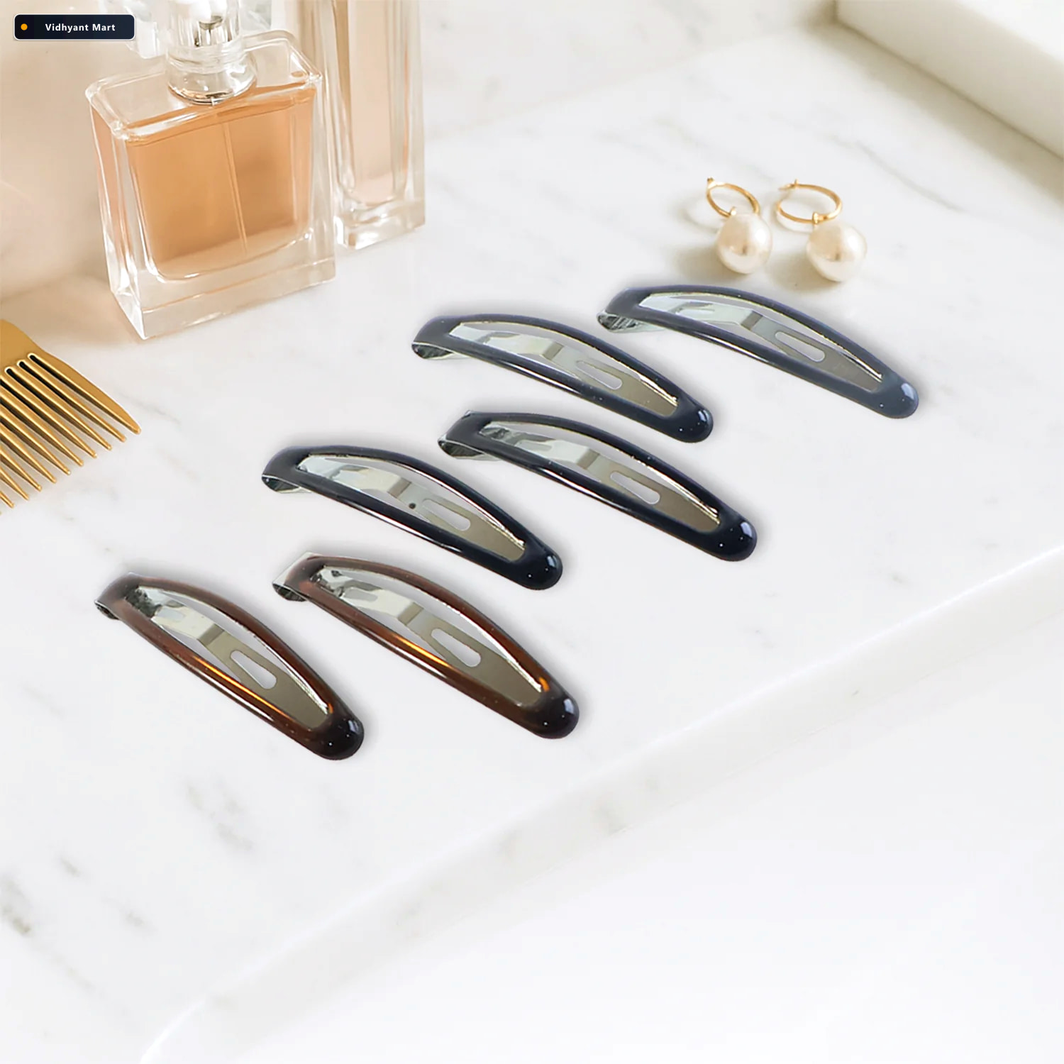 Vidhyant Mart Snap Hair Clips For Women Strong Hold Non Slip 6 P 3
