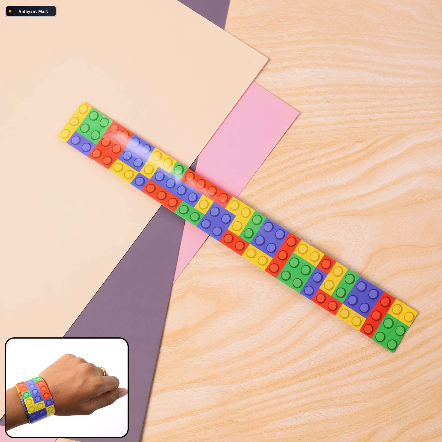 Vidhyant Mart Snap Slap Bracelet Colorful Fun Wrist Toy For Kids 1