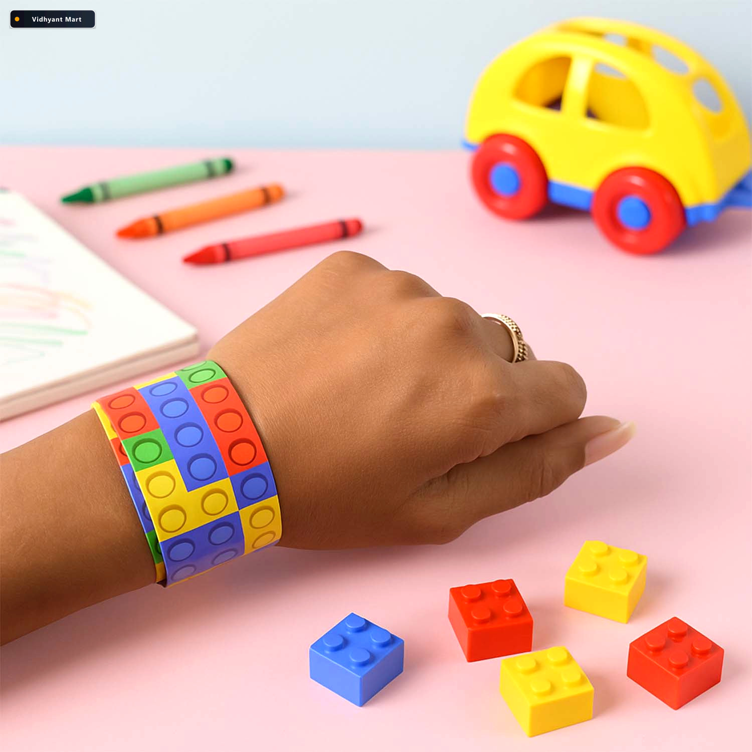 Vidhyant Mart Snap Slap Bracelet Colorful Fun Wrist Toy For Kids 2