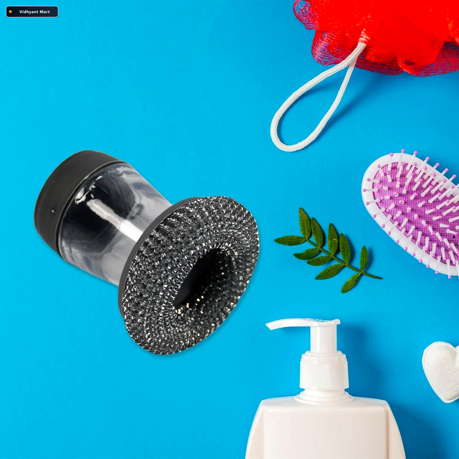 Vidhyant Mart Soap Dispensing Dish Brush Easy Kitchen Cleaning V 2