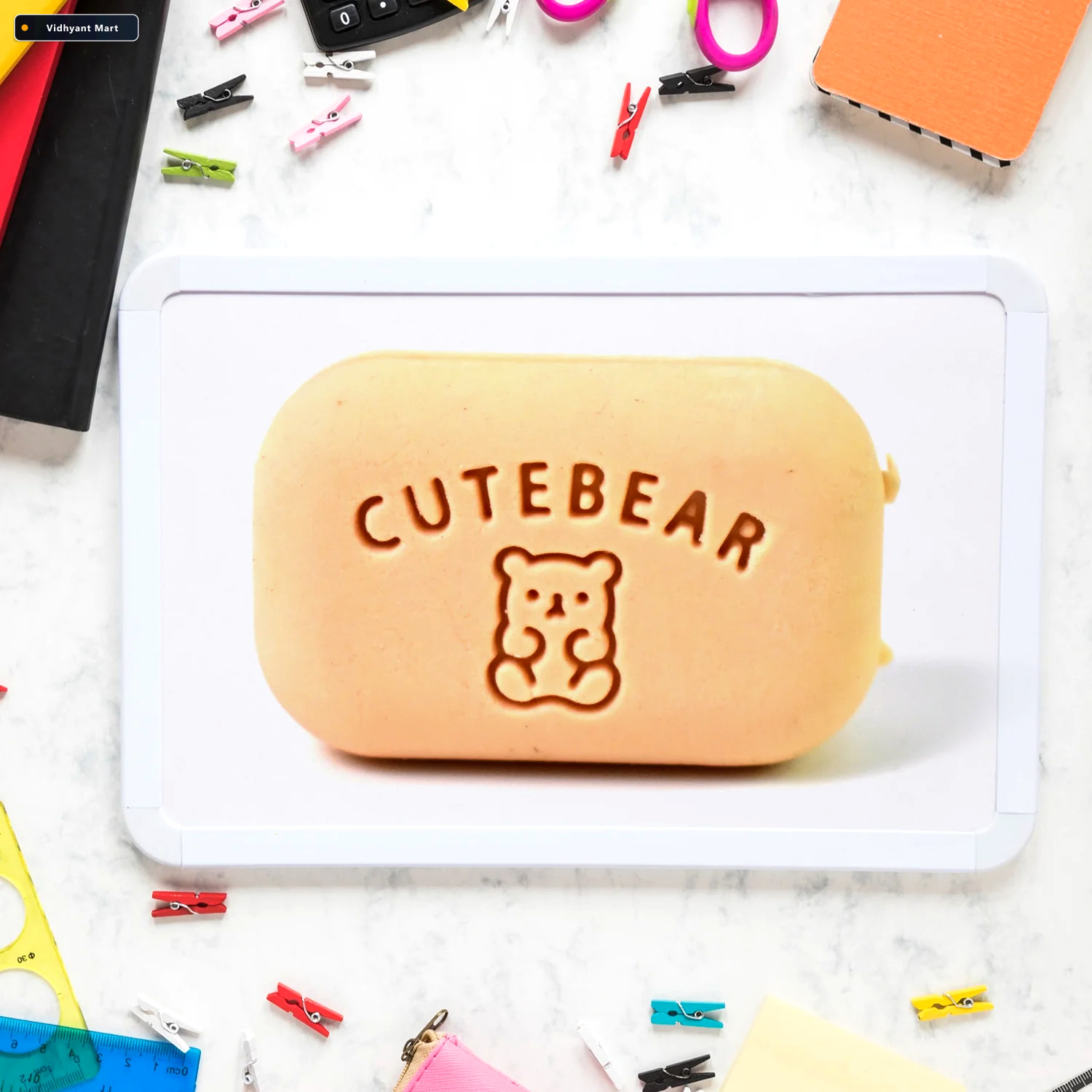 Vidhyant Mart Soap Shaped Erasers Fun Compact Reusable Stationer 3