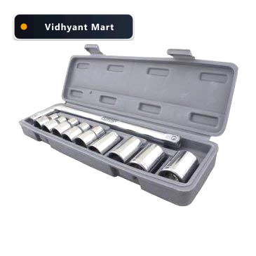 Vidhyant Mart Socket Wrench Set 10 Pc 38 Inch Drive 6 Point Bolt 4
