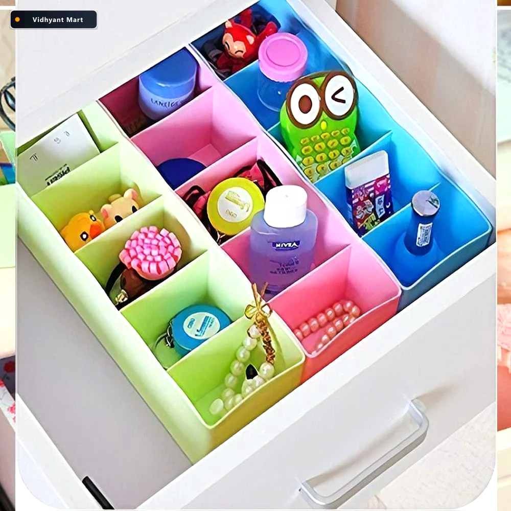 Vidhyant Mart Socks Storage Organizer 5 Compartment Drawer Box P 2