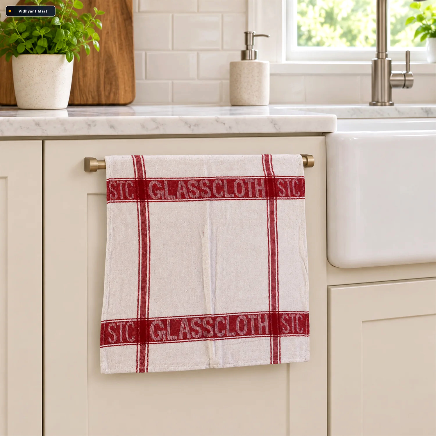 Vidhyant Mart Soft Absorbent Cotton Hand Towel Set For Kitchen B 4