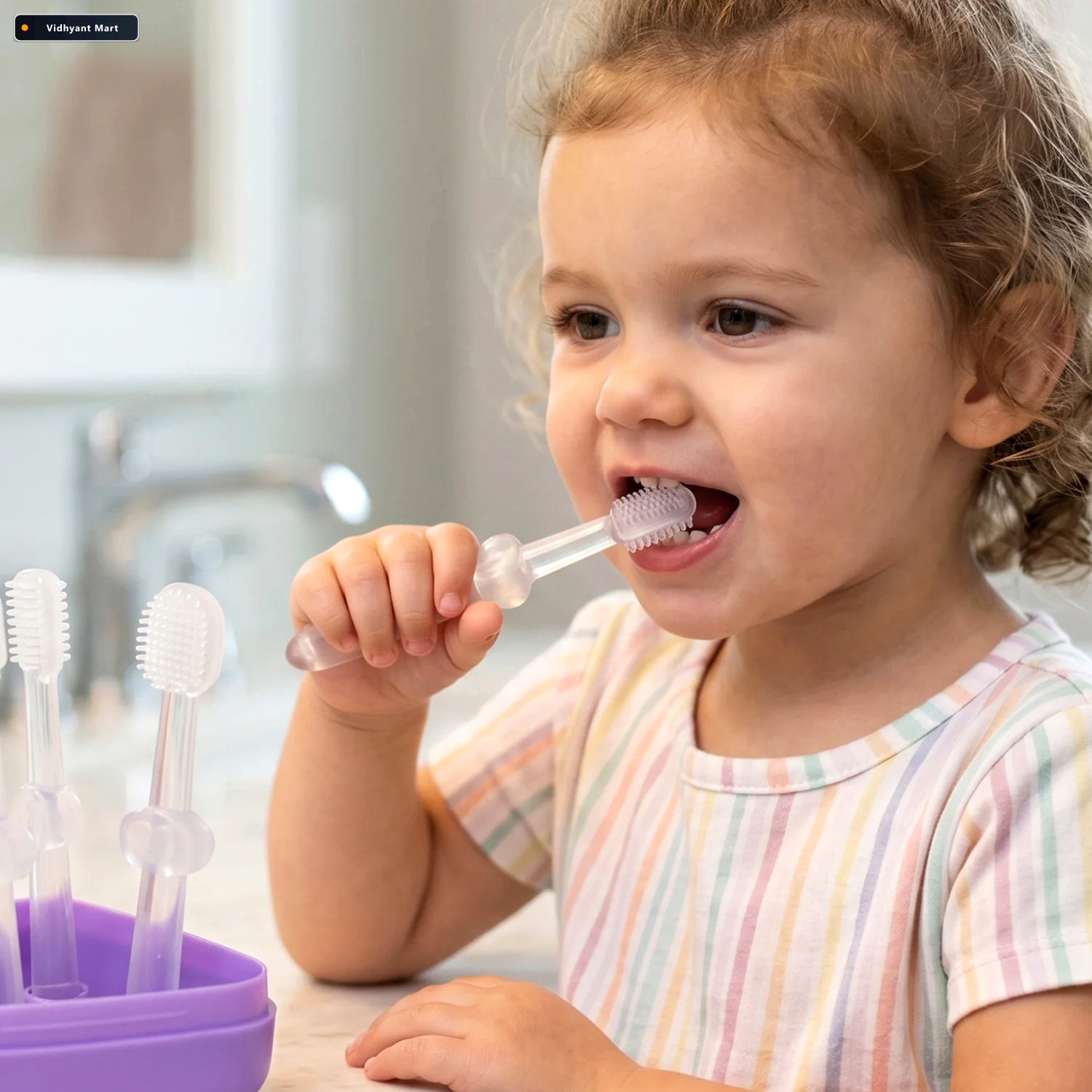 Vidhyant Mart Soft Baby Toothbrush Set Gentle On Gums Easy To Us 3