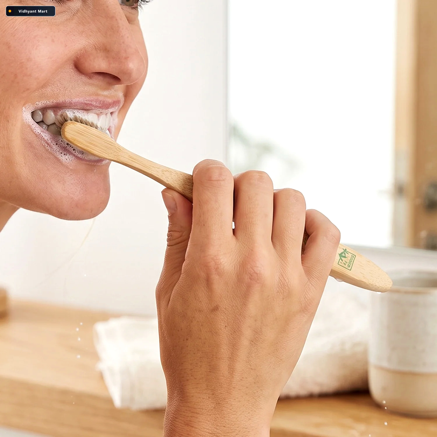 Vidhyant Mart Soft Bristle Bamboo Toothbrush Eco Friendly Wooden 2