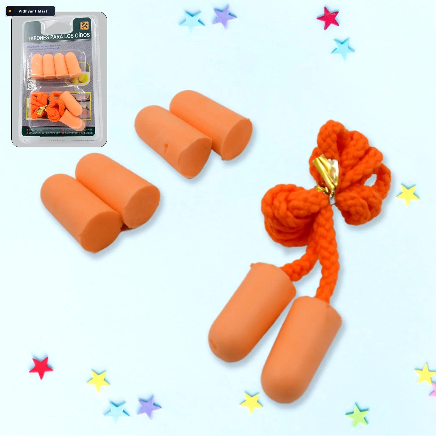 Vidhyant Mart Soft Foam Earplugs Noise Cancelling For Sleep Xcel 1