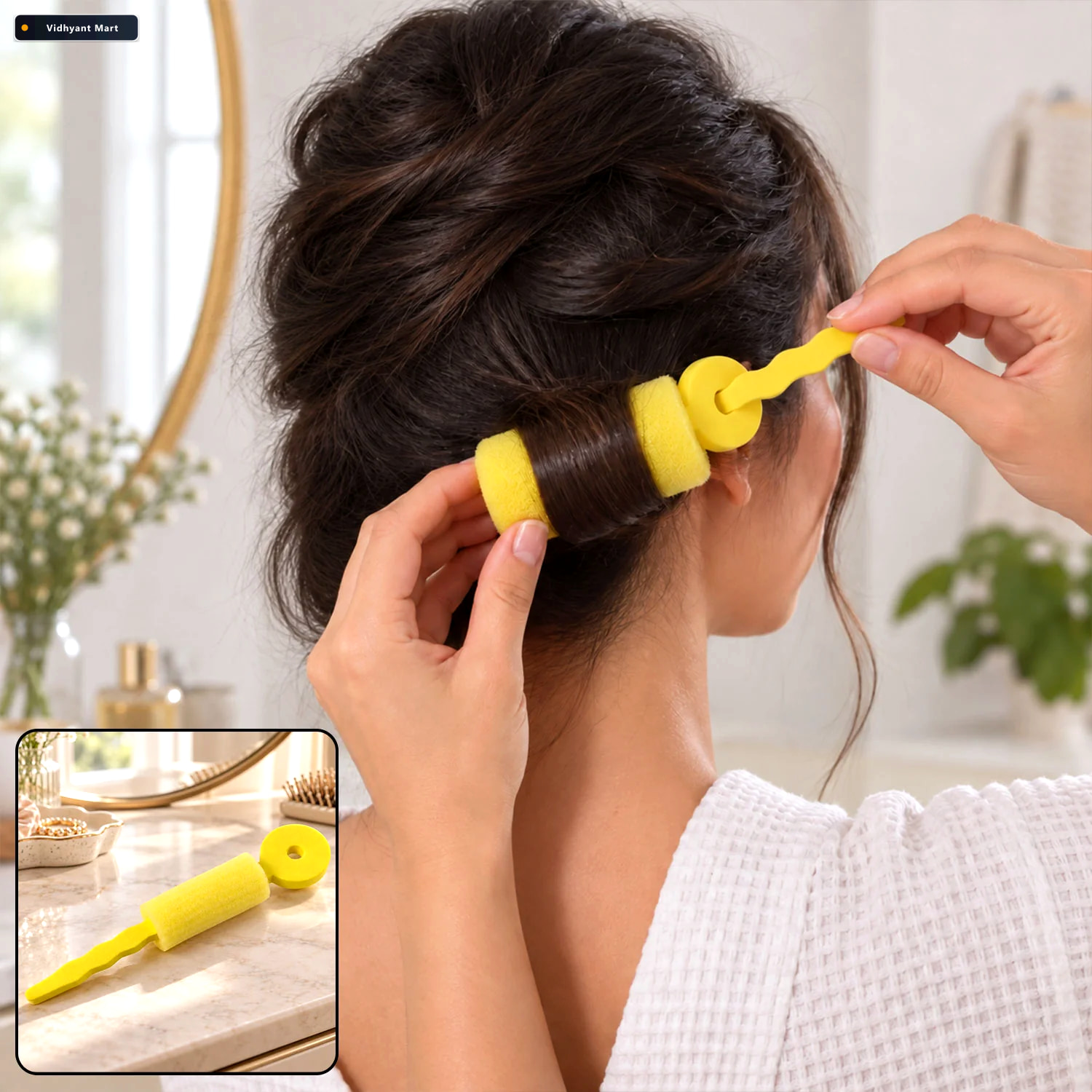 Vidhyant Mart Soft Foam Hair Curling Roller With Locking Strap F 1