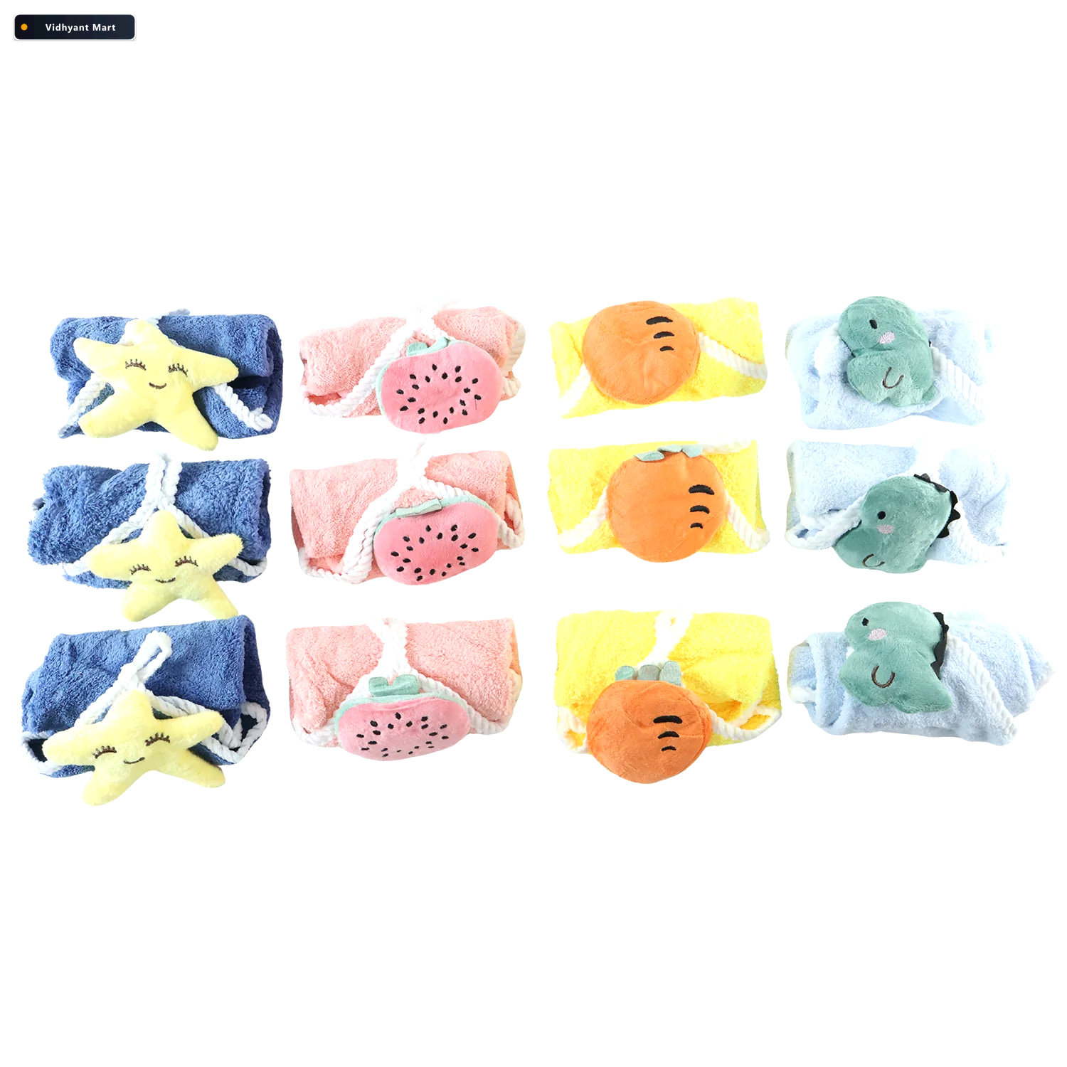 Vidhyant Mart Soft Fruit Print Hanging Hand Towel Set For Kitche 4