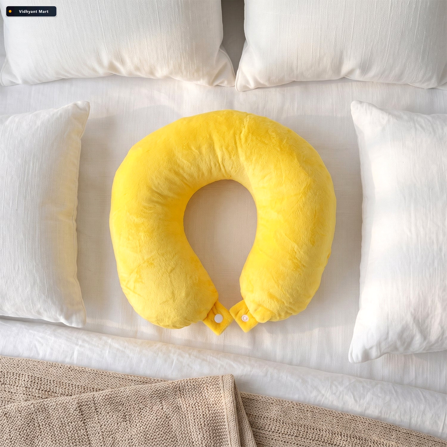 Vidhyant Mart Soft Neck Travel Pillow U Shape Head Support Cushi 2