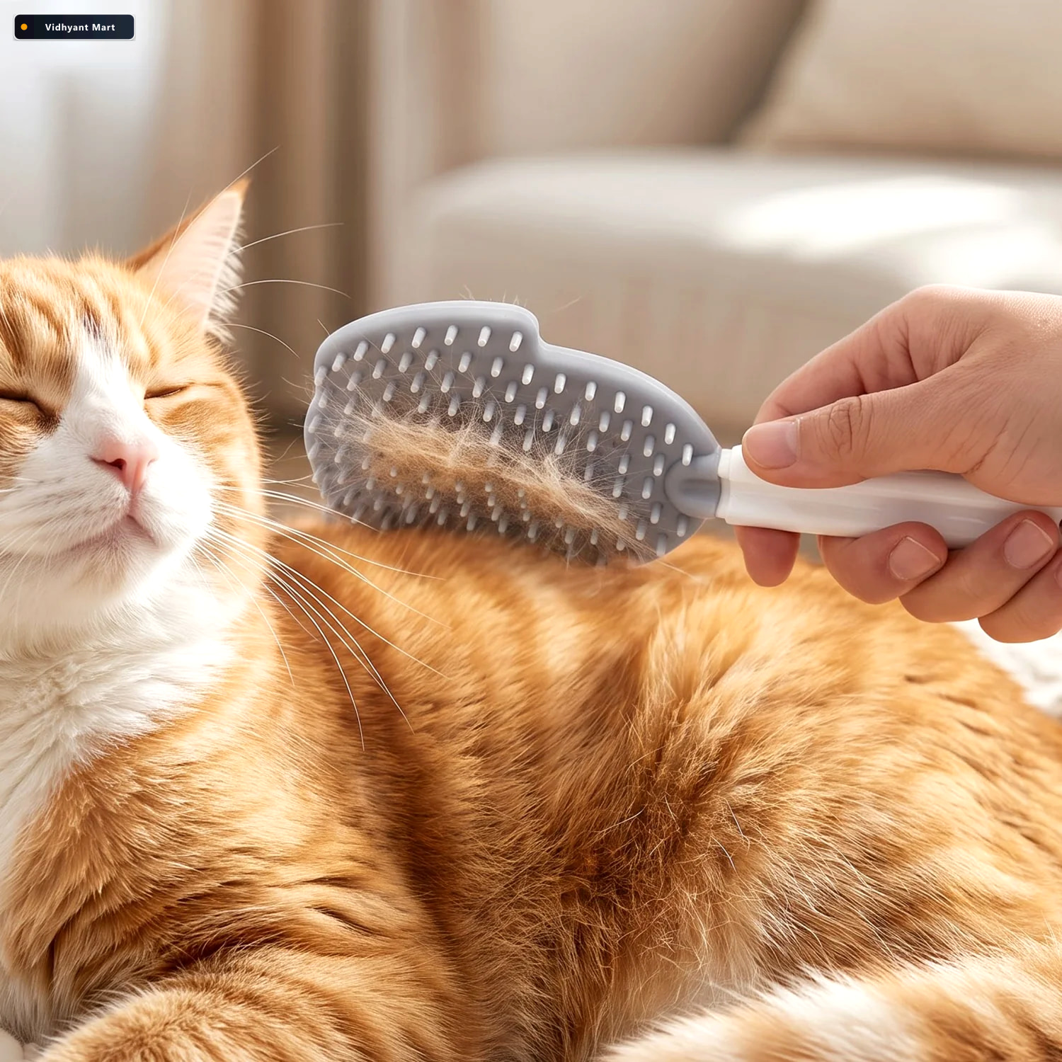Vidhyant Mart Soft Pet Grooming Brush For Cats And Dogs Gentle L 2