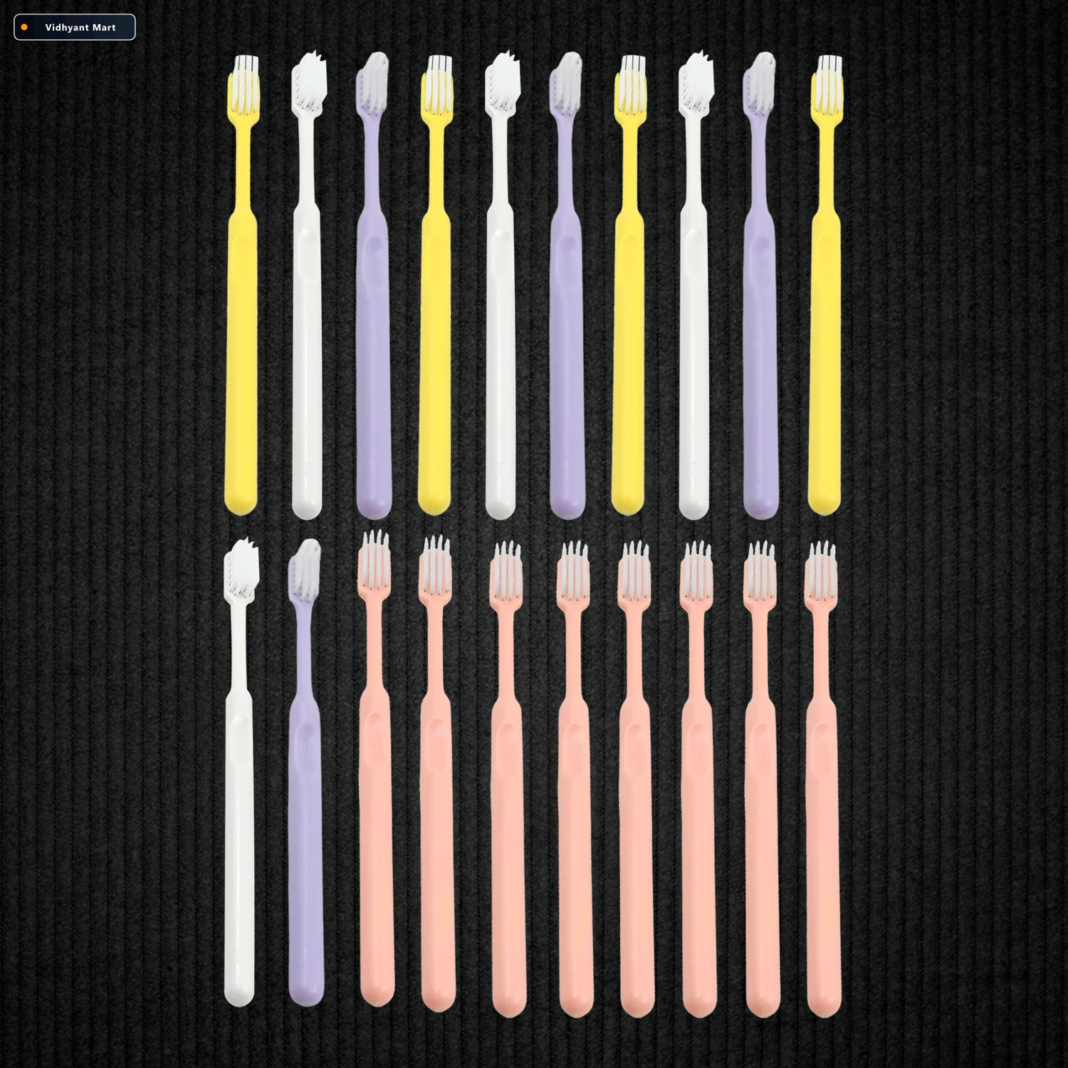 Vidhyant Mart Soft Plastic Toothbrush Set 20 Pcs With Travel Box 3