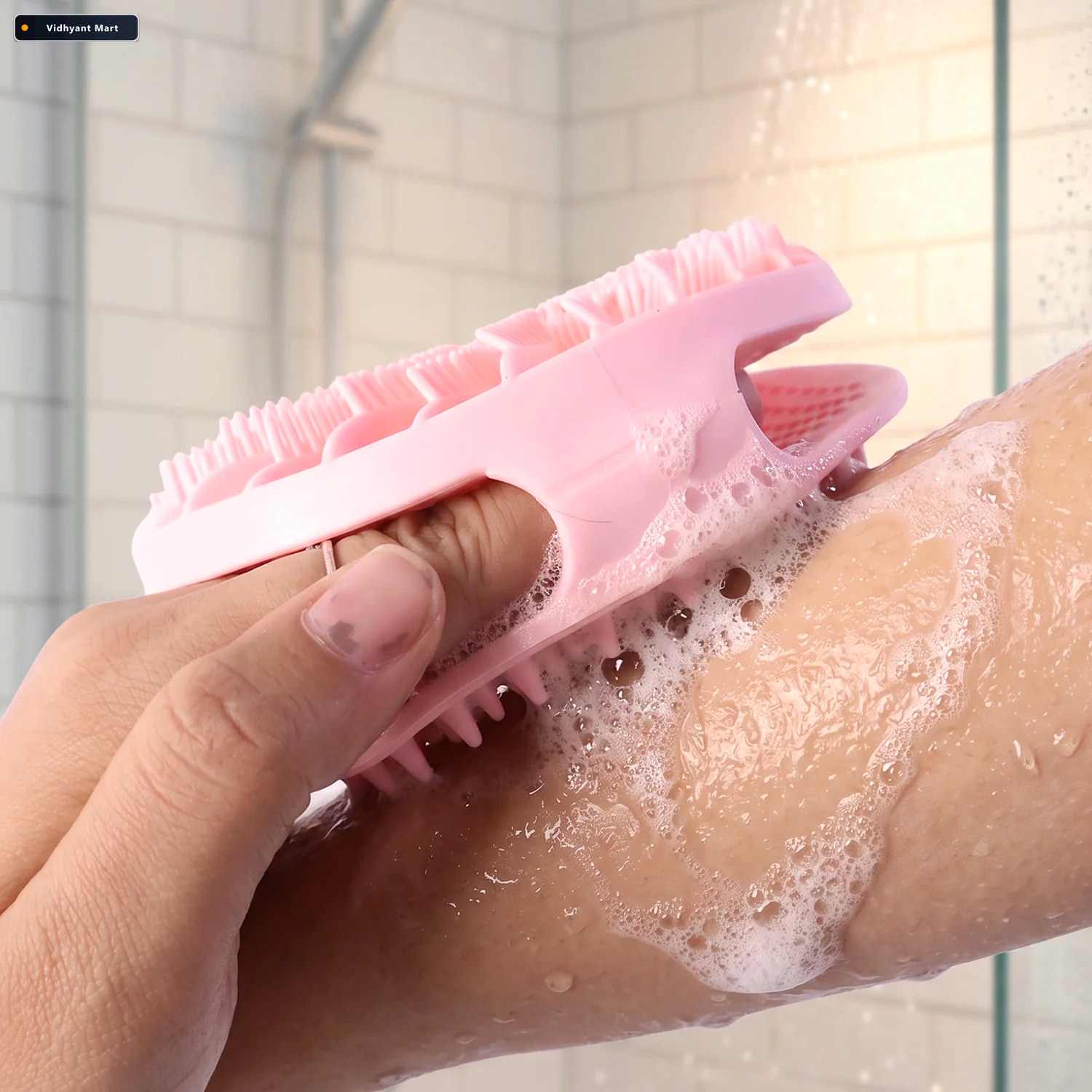 Vidhyant Mart Soft Silicone Body Bath Scrubber Back Brush For Sh 2