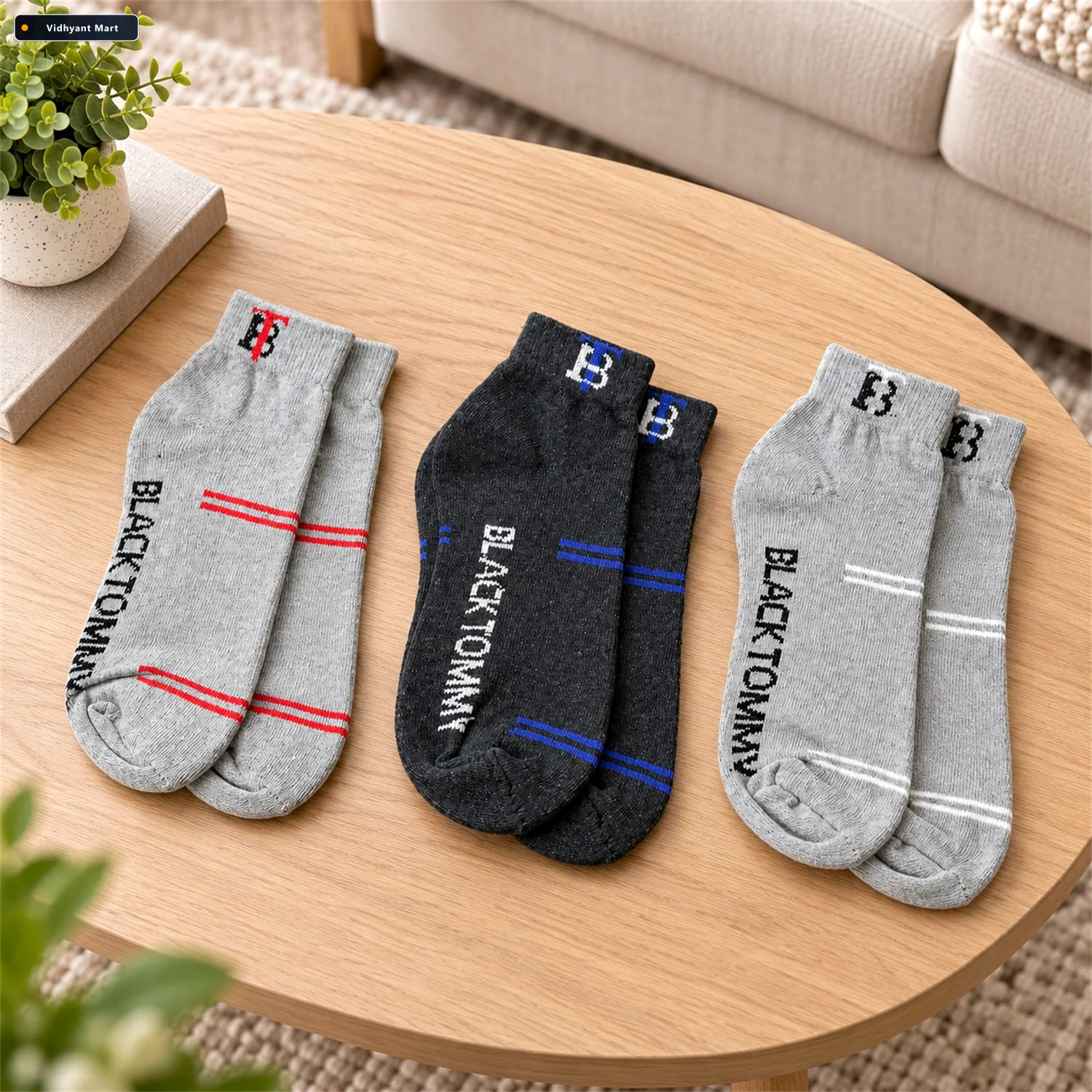 Vidhyant Mart Soft Stretchable Knitted Ankle Socks For Everyday 1