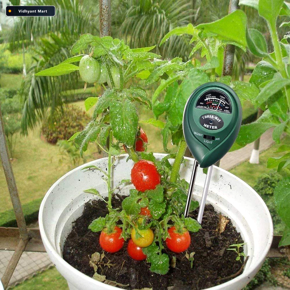 Vidhyant Mart Soil Tester 3 In 1 For Moisture Ph Sunlight Grow V 1