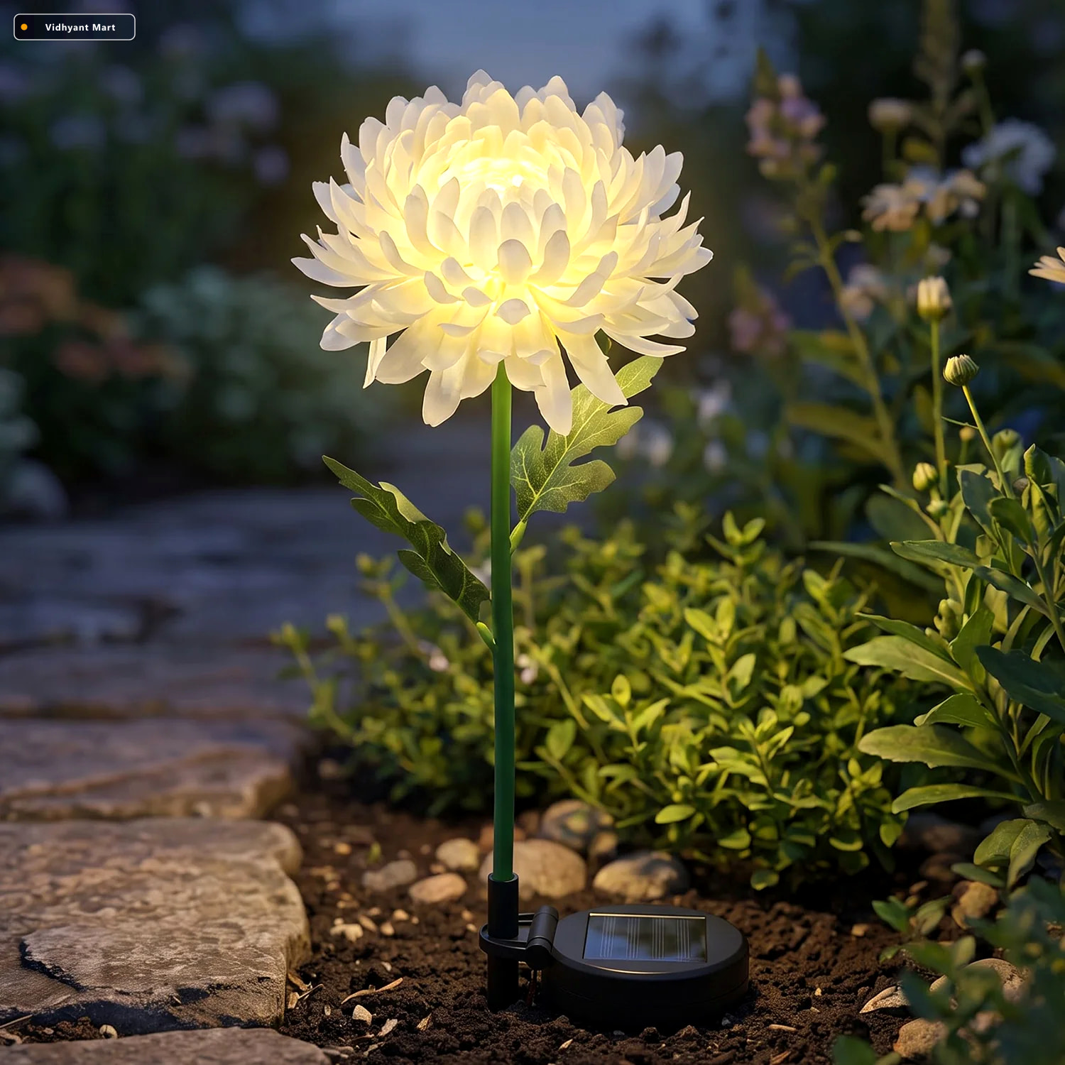 Vidhyant Mart Solar Garden Flower Led Stake Light For Pathway La 1