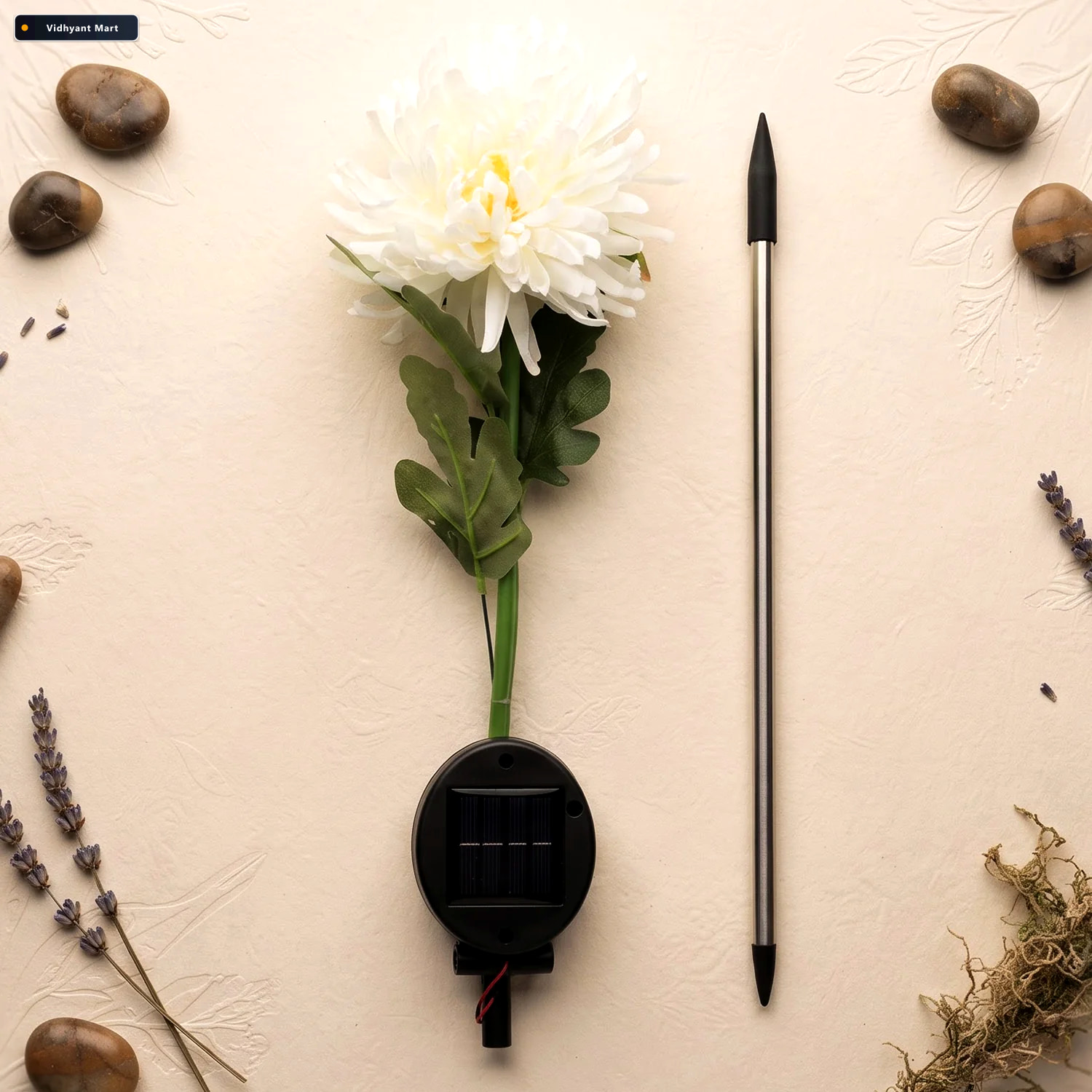 Vidhyant Mart Solar Garden Flower Led Stake Light For Pathway La 3