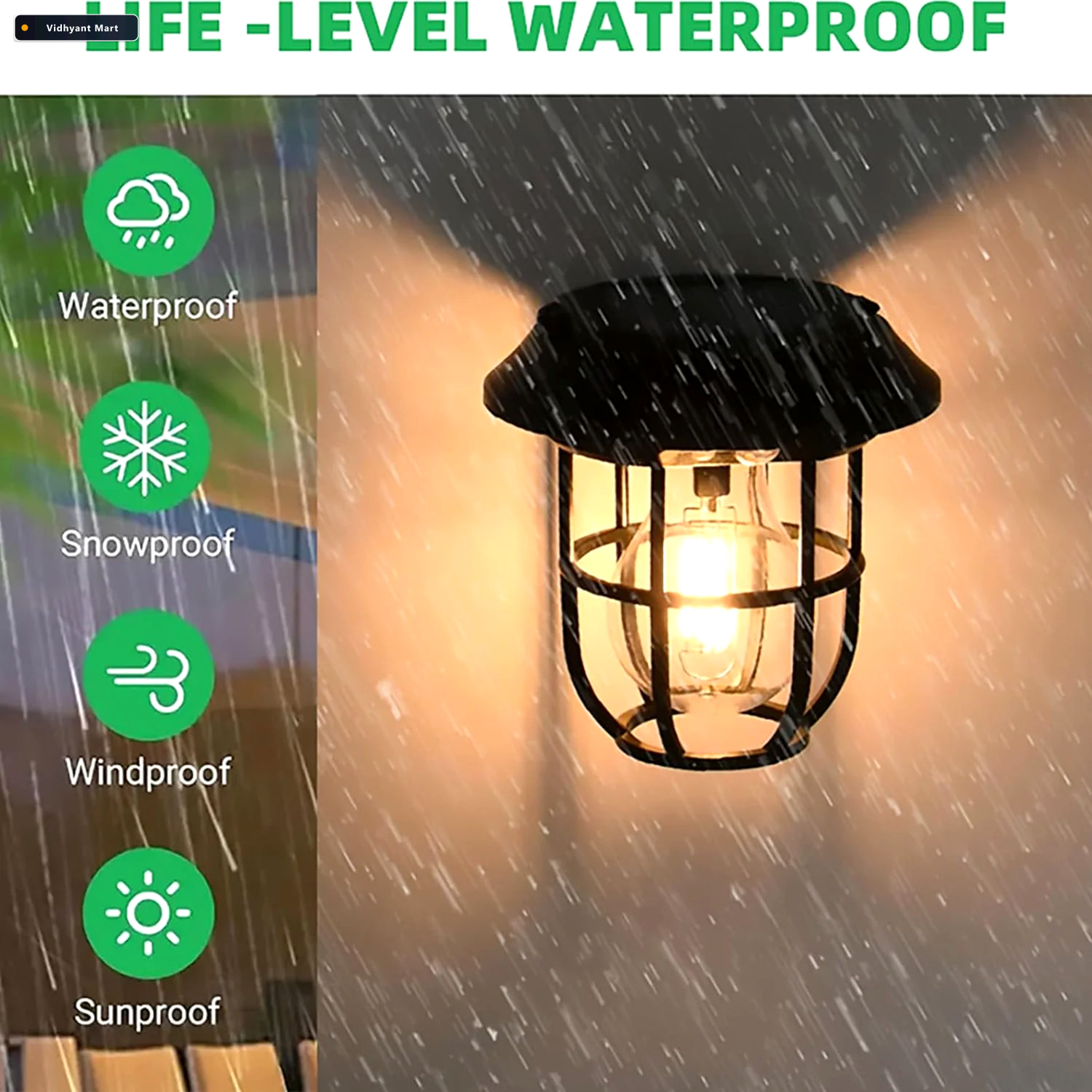 Vidhyant Mart Solar Lantern Wall Lights With Motion Sensor Energ 2