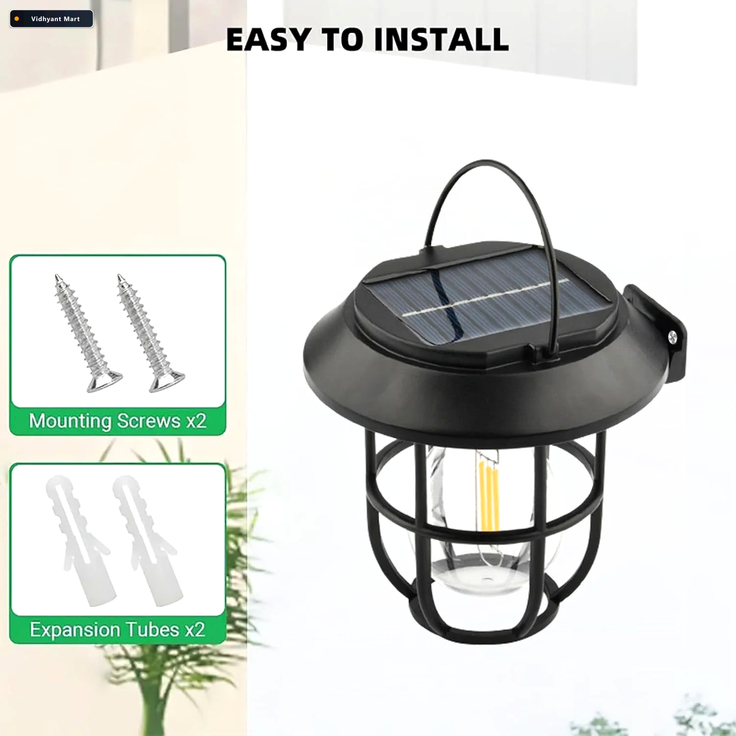 Vidhyant Mart Solar Lantern Wall Lights With Motion Sensor Energ 3