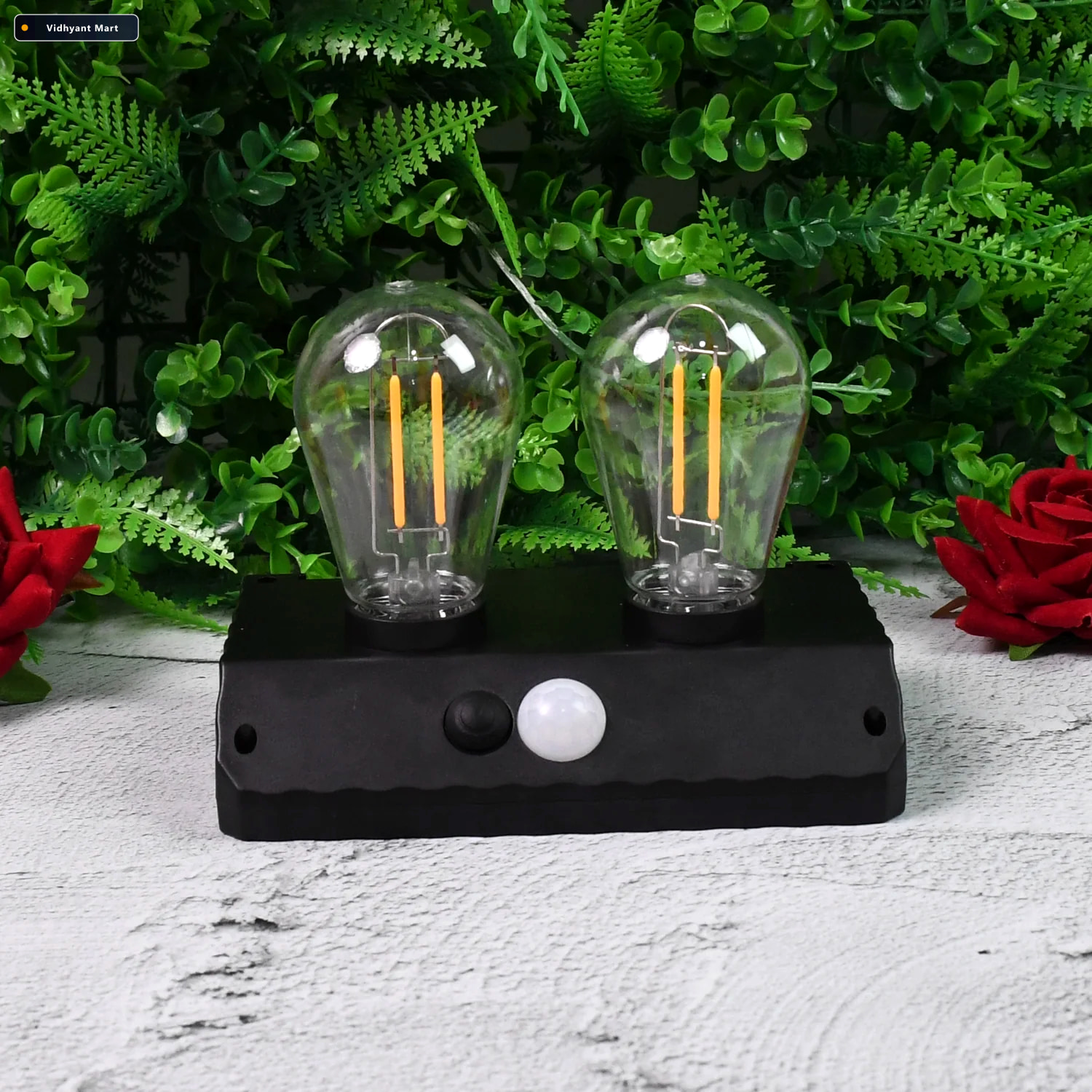 Vidhyant Mart Solar Led Lamp Double Bulb Outdoor Garden Light In 4