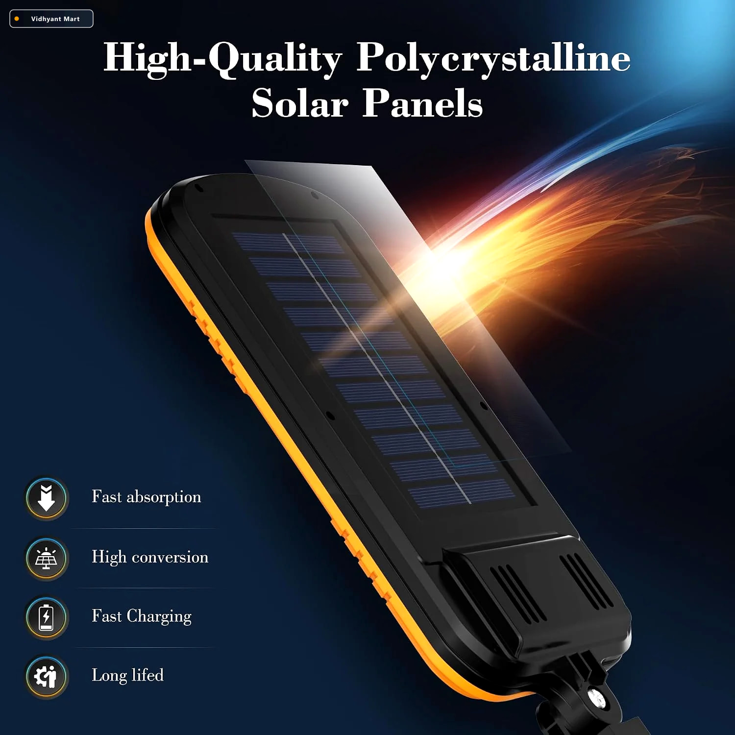 Vidhyant Mart Solar Led Motion Sensor Wall Light With Remote Wat 2