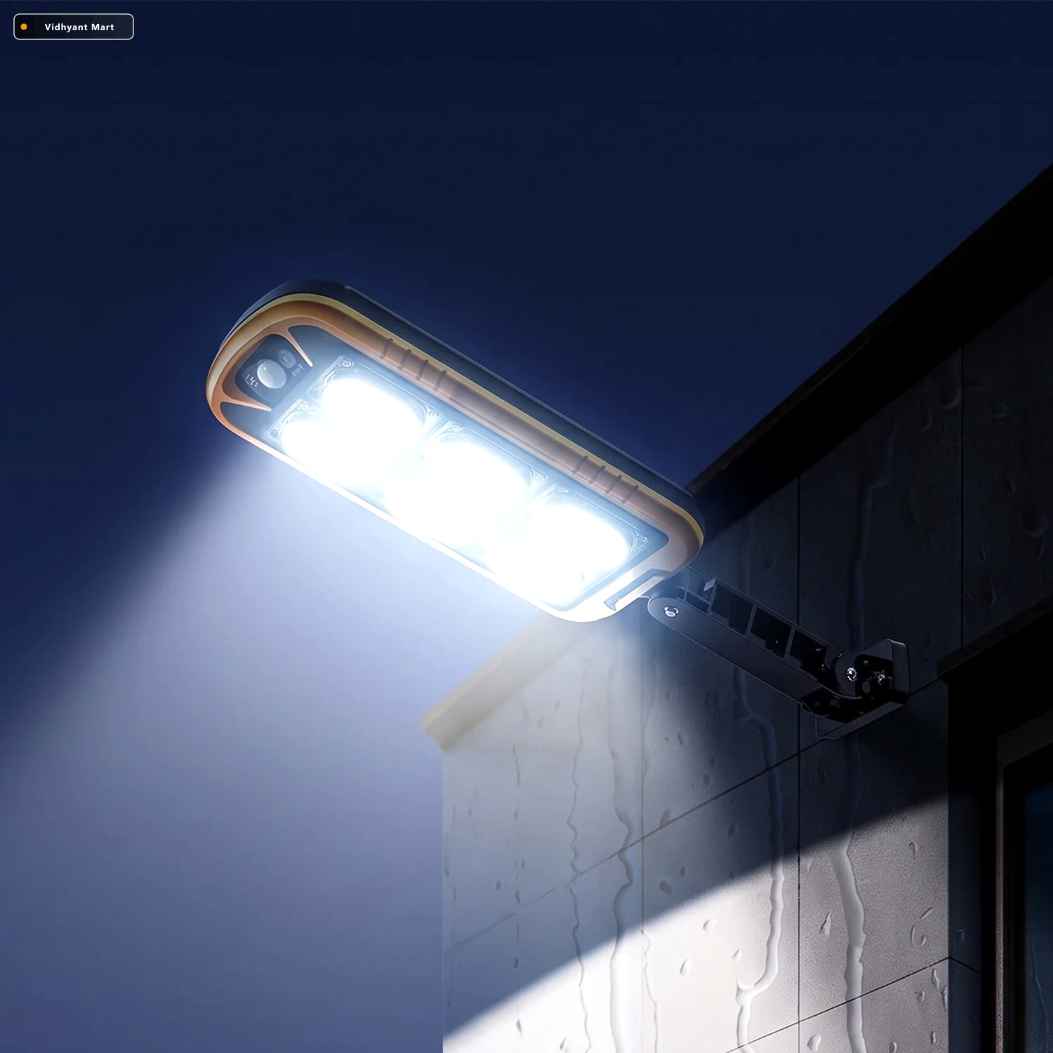 Vidhyant Mart Solar Led Motion Sensor Wall Light With Remote Wat 3