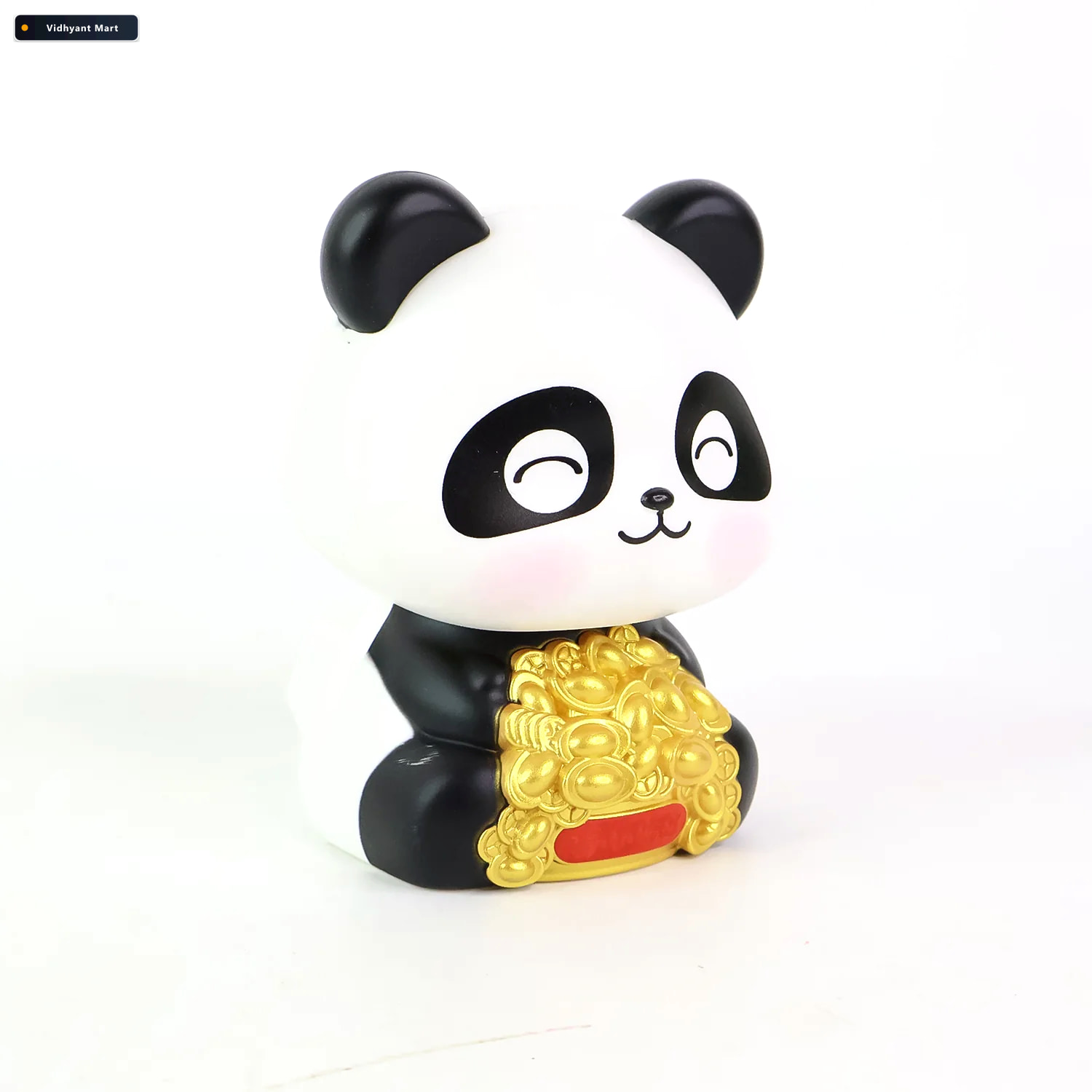 Vidhyant Mart Solar Panda Car Decor Moving Dashboard Showpiece V 4