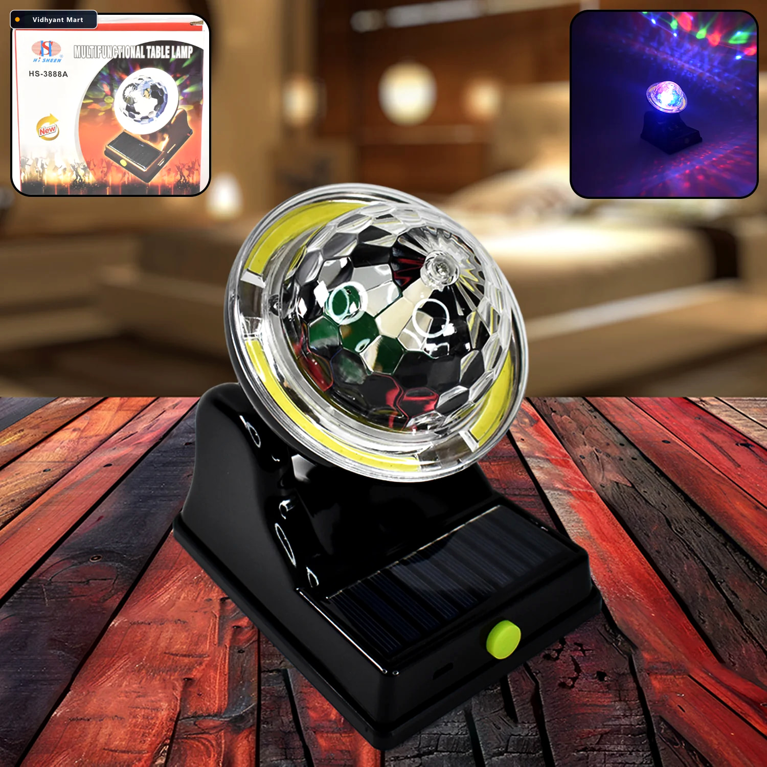 Vidhyant Mart Solar Party Disco Light Multifunctional 2 Modes Le 1