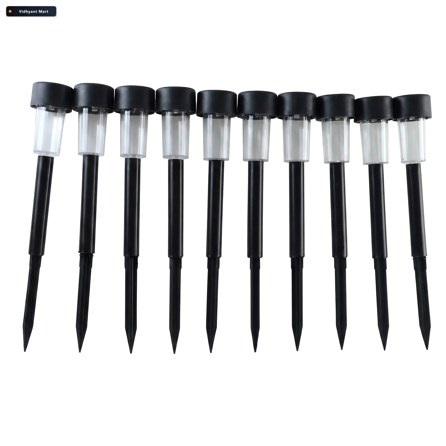 Vidhyant Mart Solar Pathway Lights 10 Pc Set Outdoor Garden Stak 4