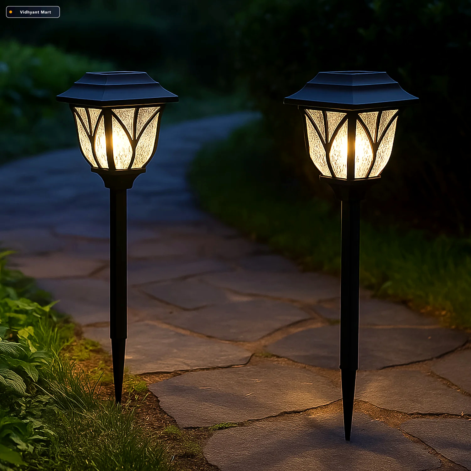 Vidhyant Mart Solar Pathway Lights Water Ripple Garden Lighting 1