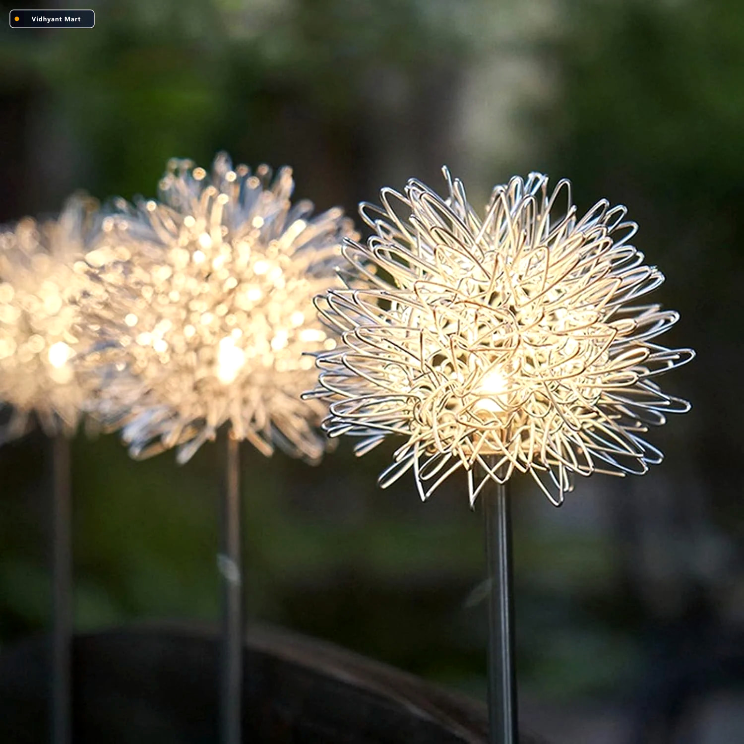 Vidhyant Mart Solar Powered Dandelion Garden Lights 2 Pc Multico 3