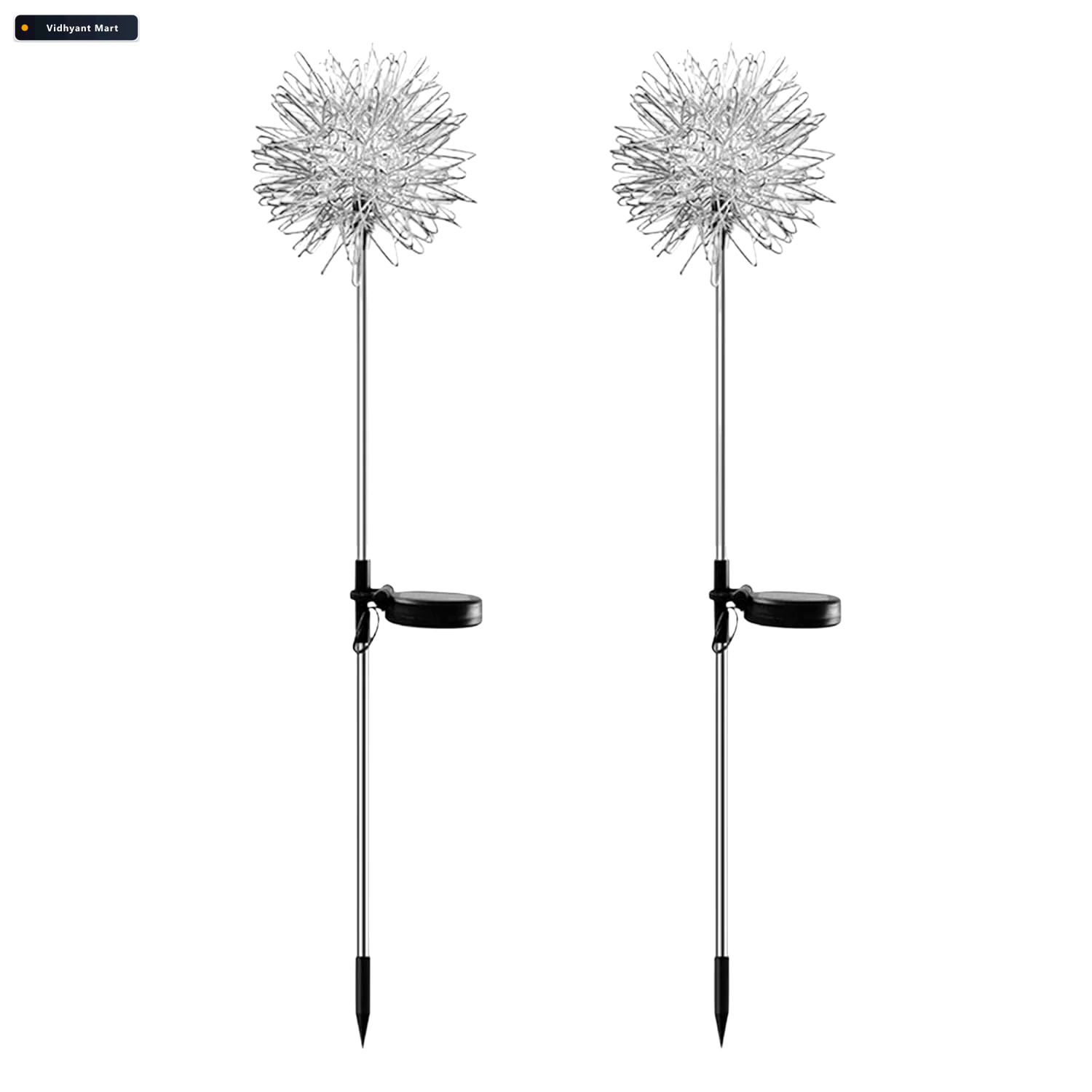 Vidhyant Mart Solar Powered Dandelion Garden Lights 2 Pc Multico 4