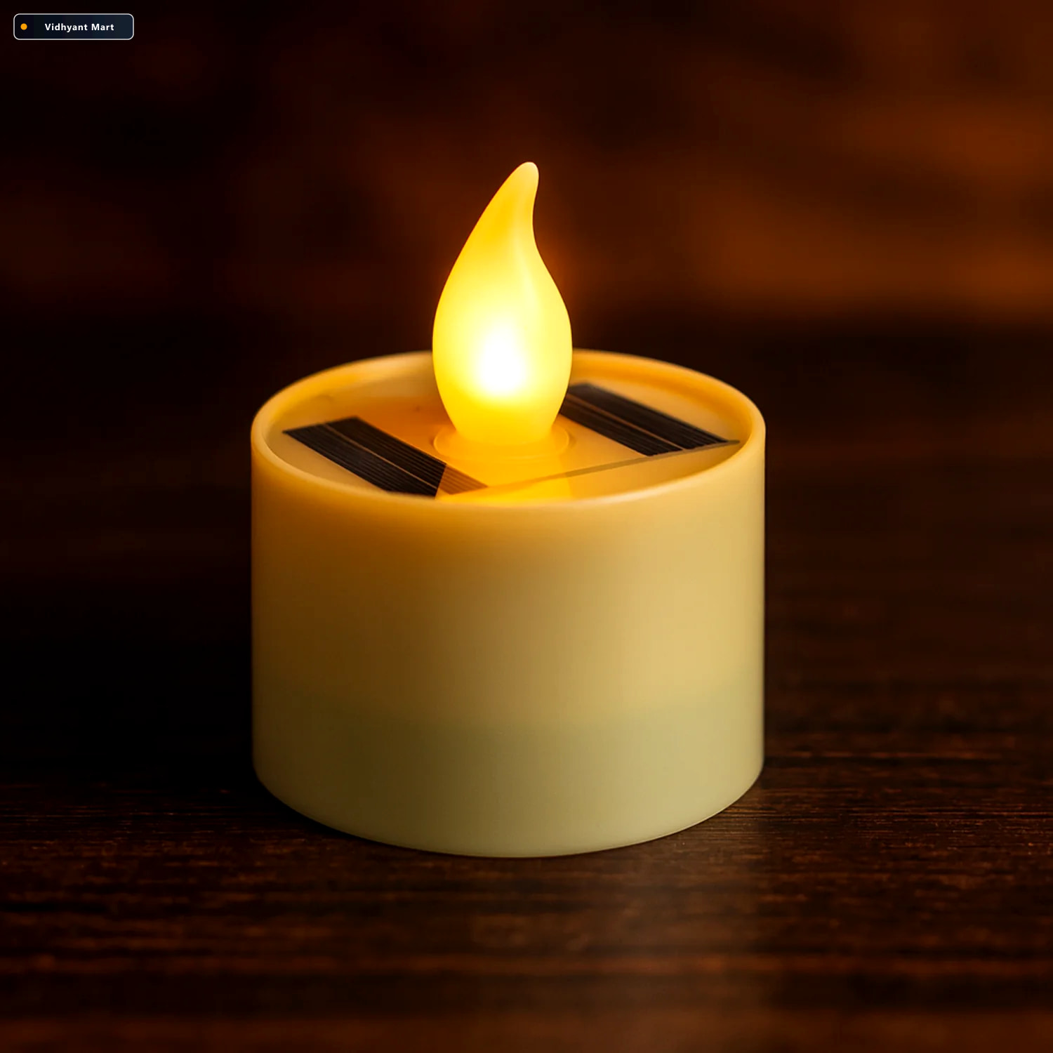 Vidhyant Mart Solar Powered Led Flameless Candle Safe Warm Glow 1