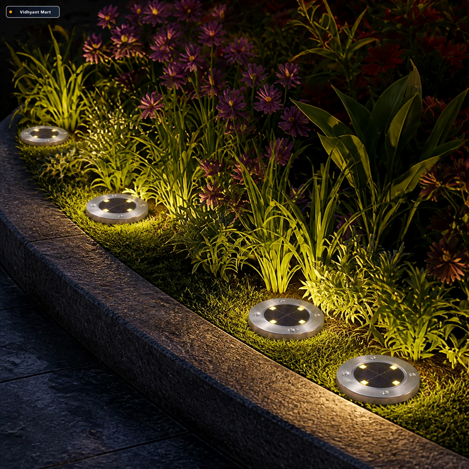 Vidhyant Mart Solar Powered Led Garden Lights Eco Friendly Outdo 1