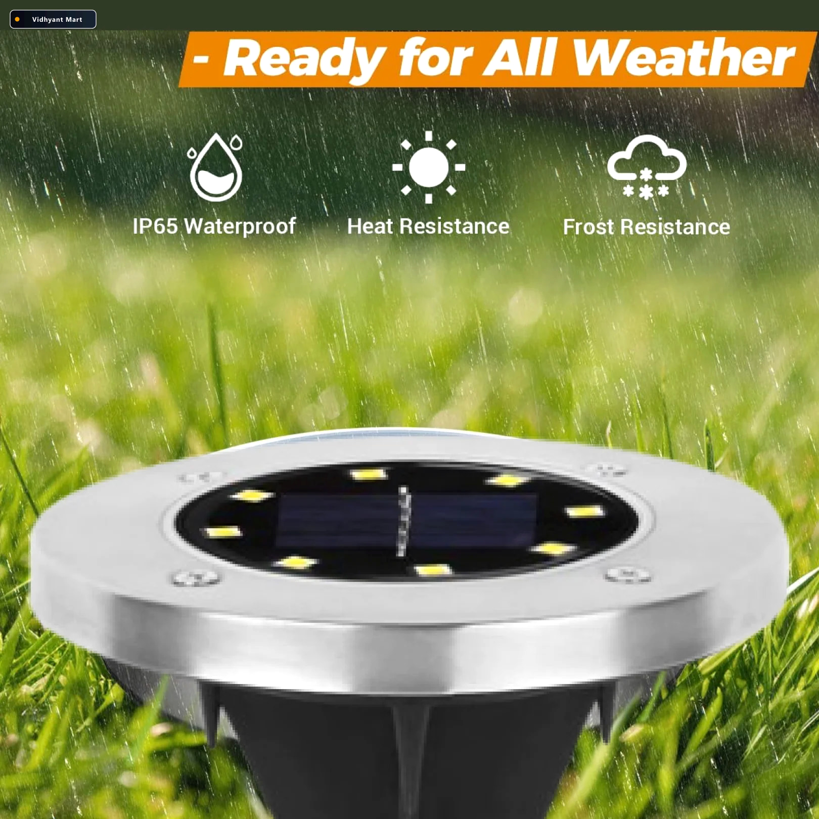 Vidhyant Mart Solar Powered Led Garden Lights Eco Friendly Outdo 5