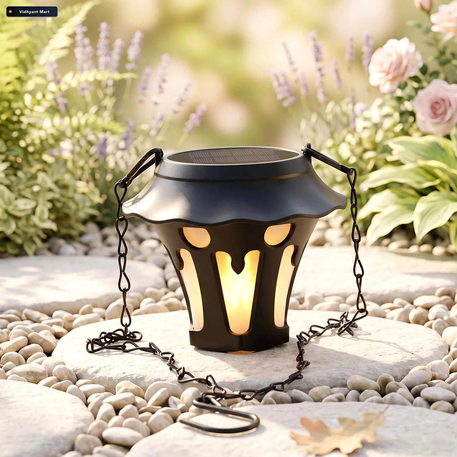 Vidhyant Mart Solar Powered Outdoor Hanging Lantern For Garden P 3