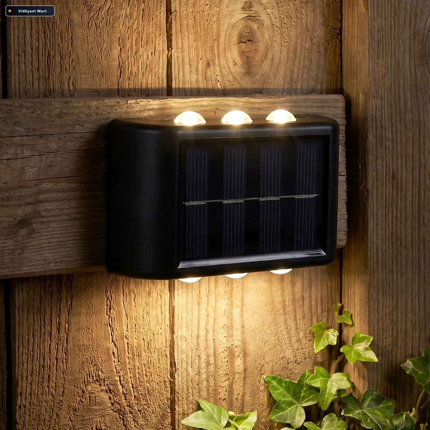 Vidhyant Mart Solar Powered Sensor Led Wall Light For Garden Fen 1