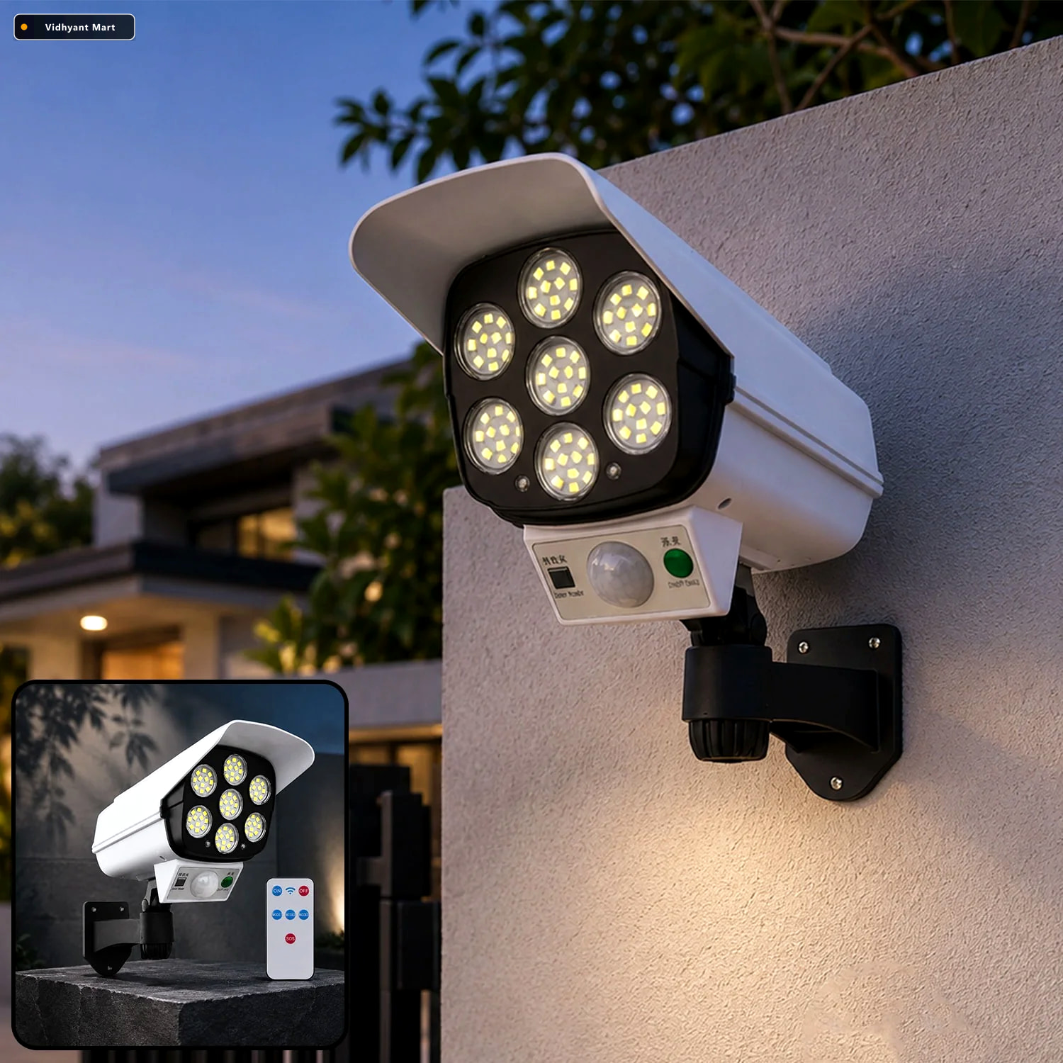 Vidhyant Mart Solar Security Camera Light Dummy Motion Sensor Fo 1