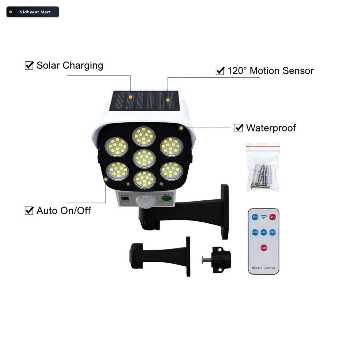Vidhyant Mart Solar Security Camera Light Dummy Motion Sensor Fo 3