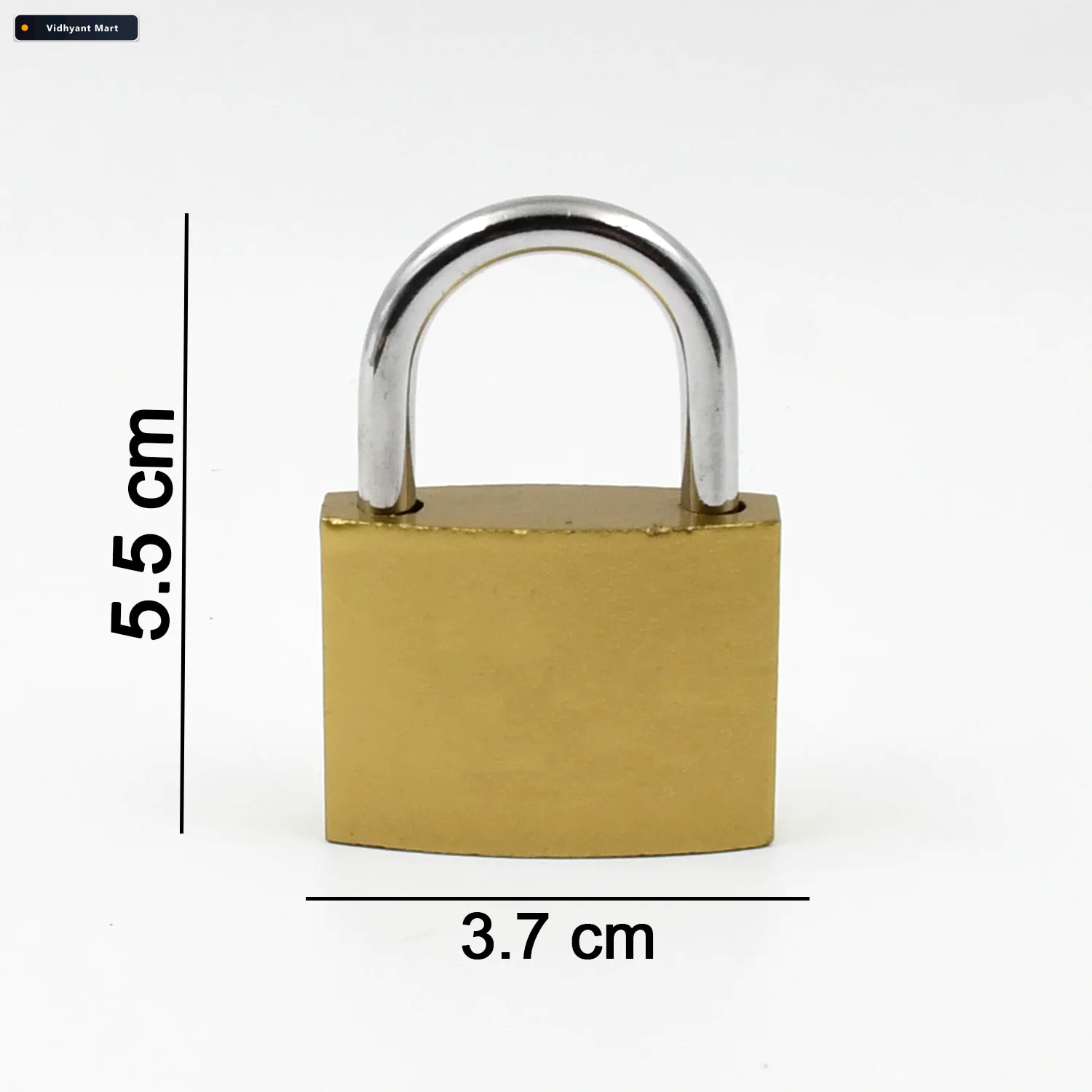 Vidhyant Mart Solid Padlock 38mm Durable Brass Body 3 Keys Safel 3