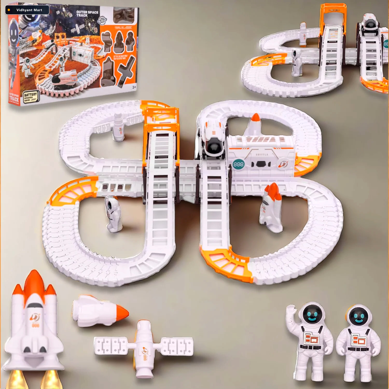 Vidhyant Mart Space Race Track Set Kids Cosmic Adventure Toy Act 1