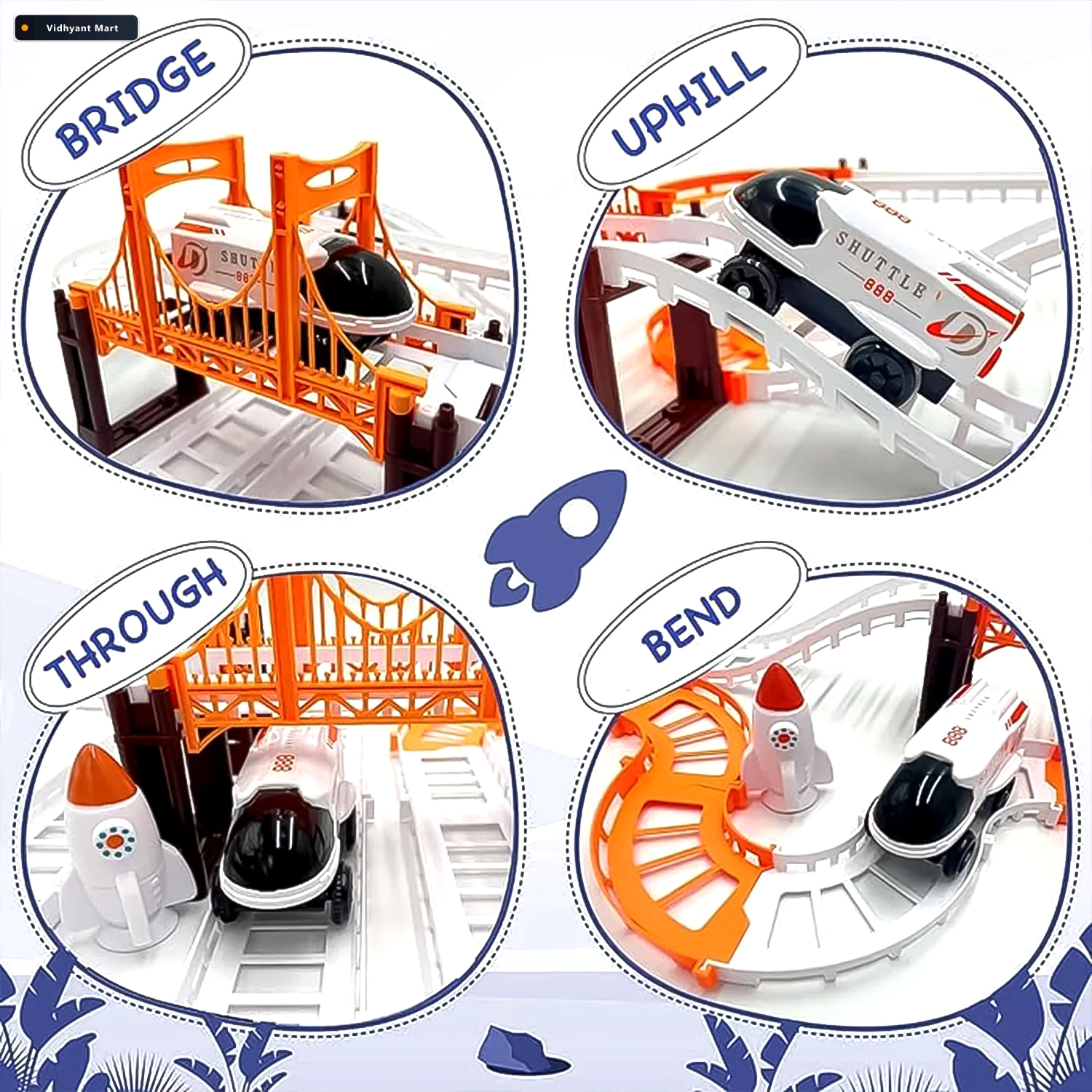 Vidhyant Mart Space Race Track Set Kids Cosmic Adventure Toy Act 3