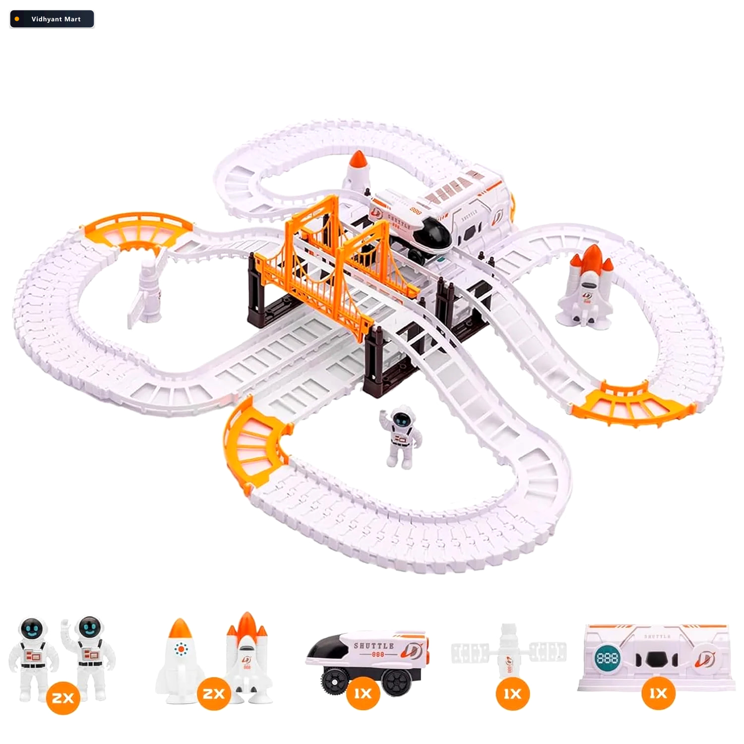 Vidhyant Mart Space Race Track Set Kids Cosmic Adventure Toy Act 4
