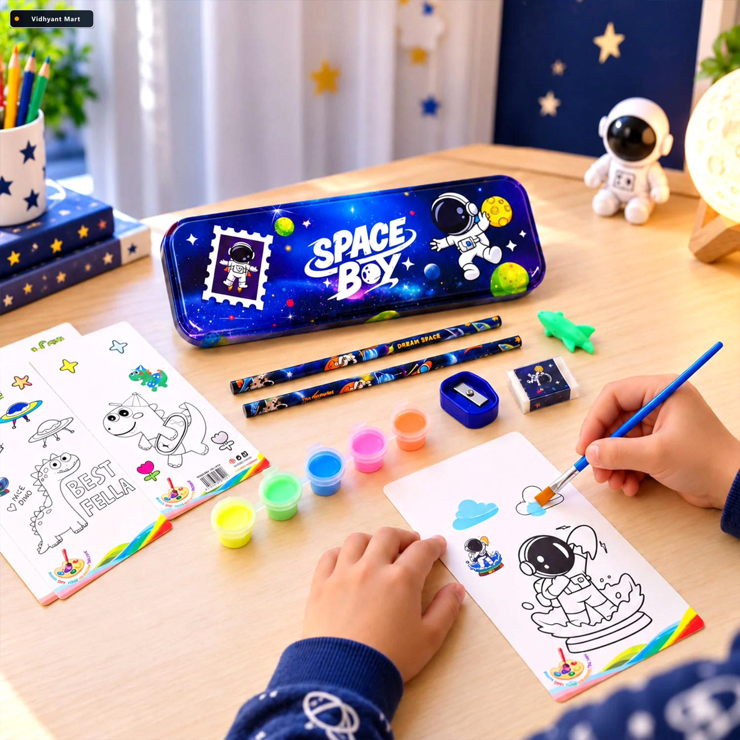 Vidhyant Mart Space Theme Kids Stationery Set Creative Art Learn 1
