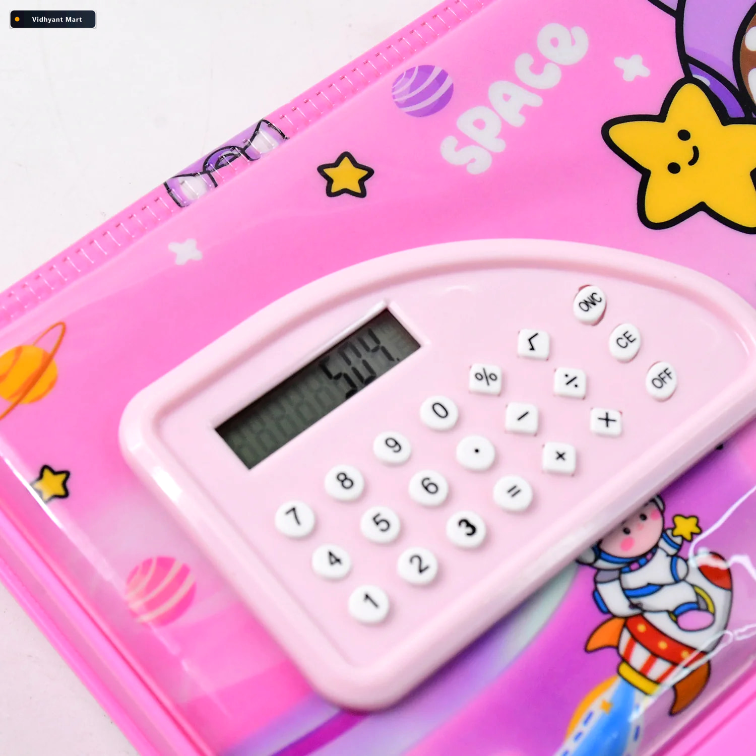 Vidhyant Mart Space Theme Pencil Box With Built In Calculator Du 3