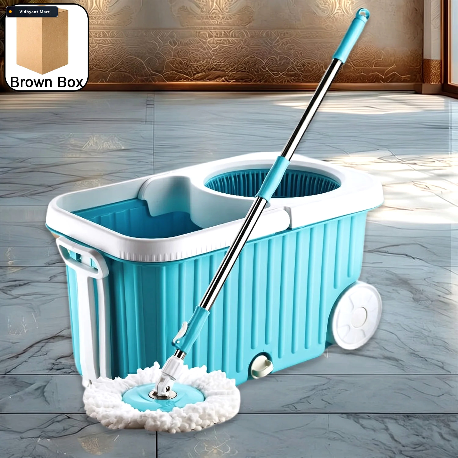 Vidhyant Mart Spin Mop 360 Rotating Stainless Steel Spinner For 1