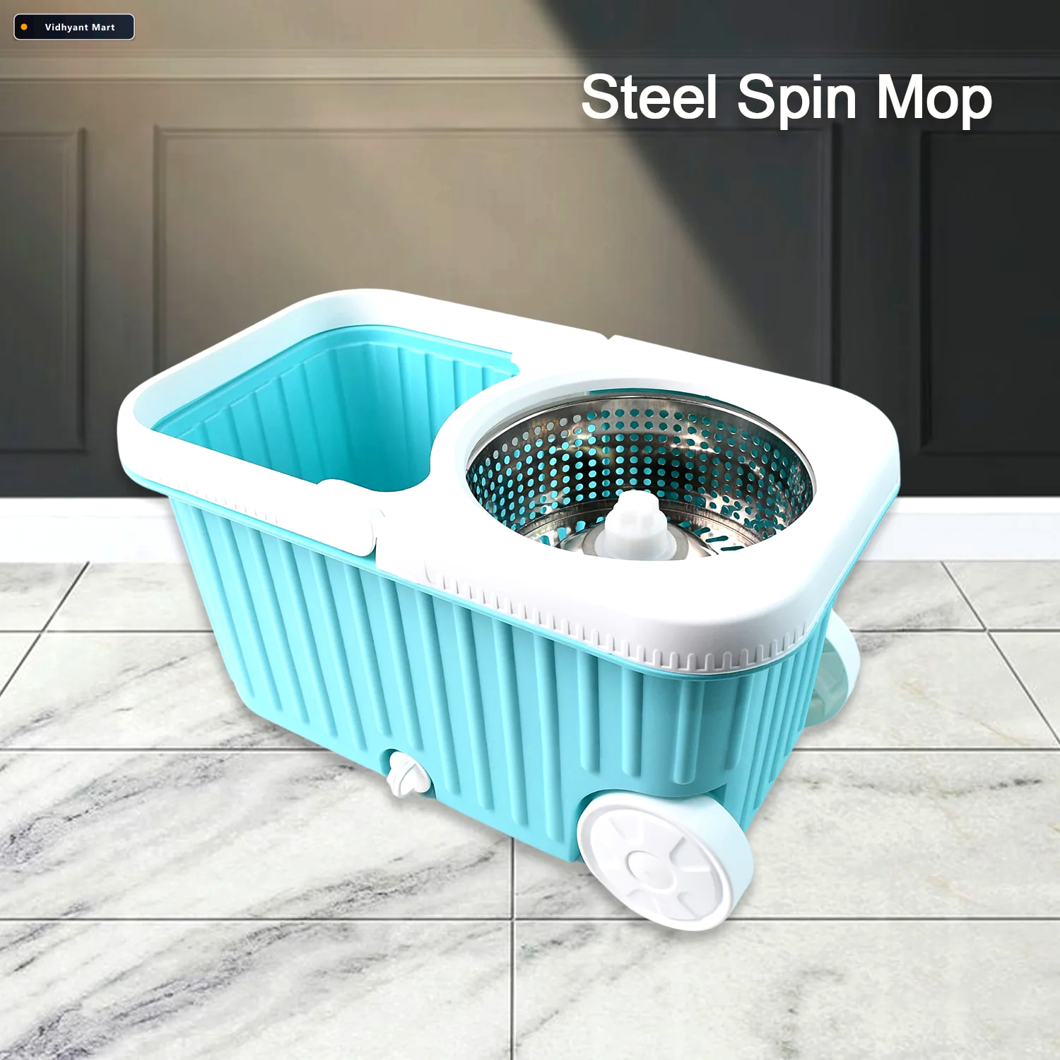 Vidhyant Mart Spin Mop 360 Rotating Stainless Steel Spinner For 2